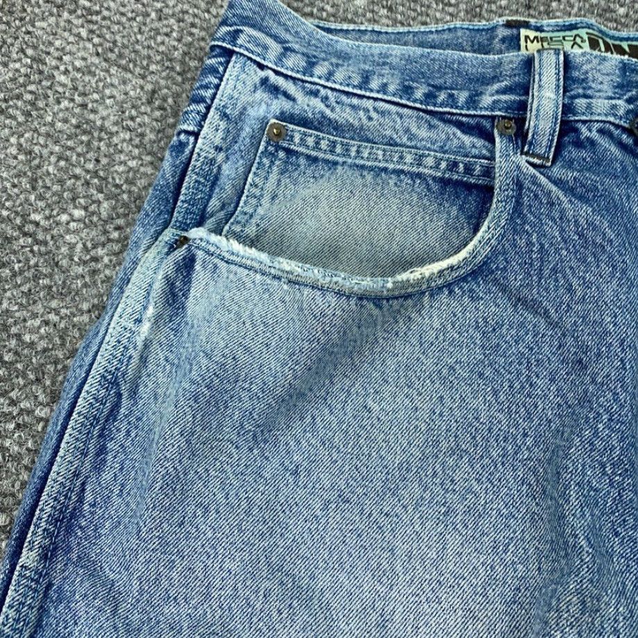 Vintage VINTAGE Mecca Mens Jeans 34x32 Denim Distressed Baggy Grunge 90s Retro Skateboard Size US 32 / EU 48 - 4 Thumbnail