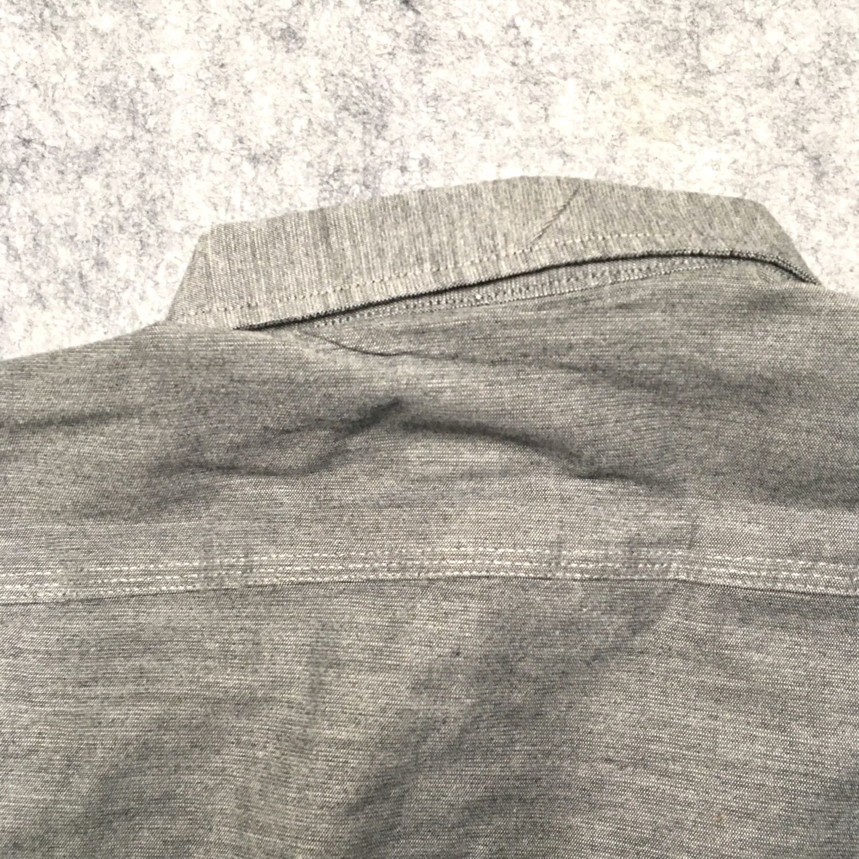 Vintage DU/ER Button-Down Shirt Mens L Gray Cotton Blend Knit 9-to-9 Performance Casual Dress Shirt Regular Size US L / EU 52-54 / 3 - 7 Thumbnail