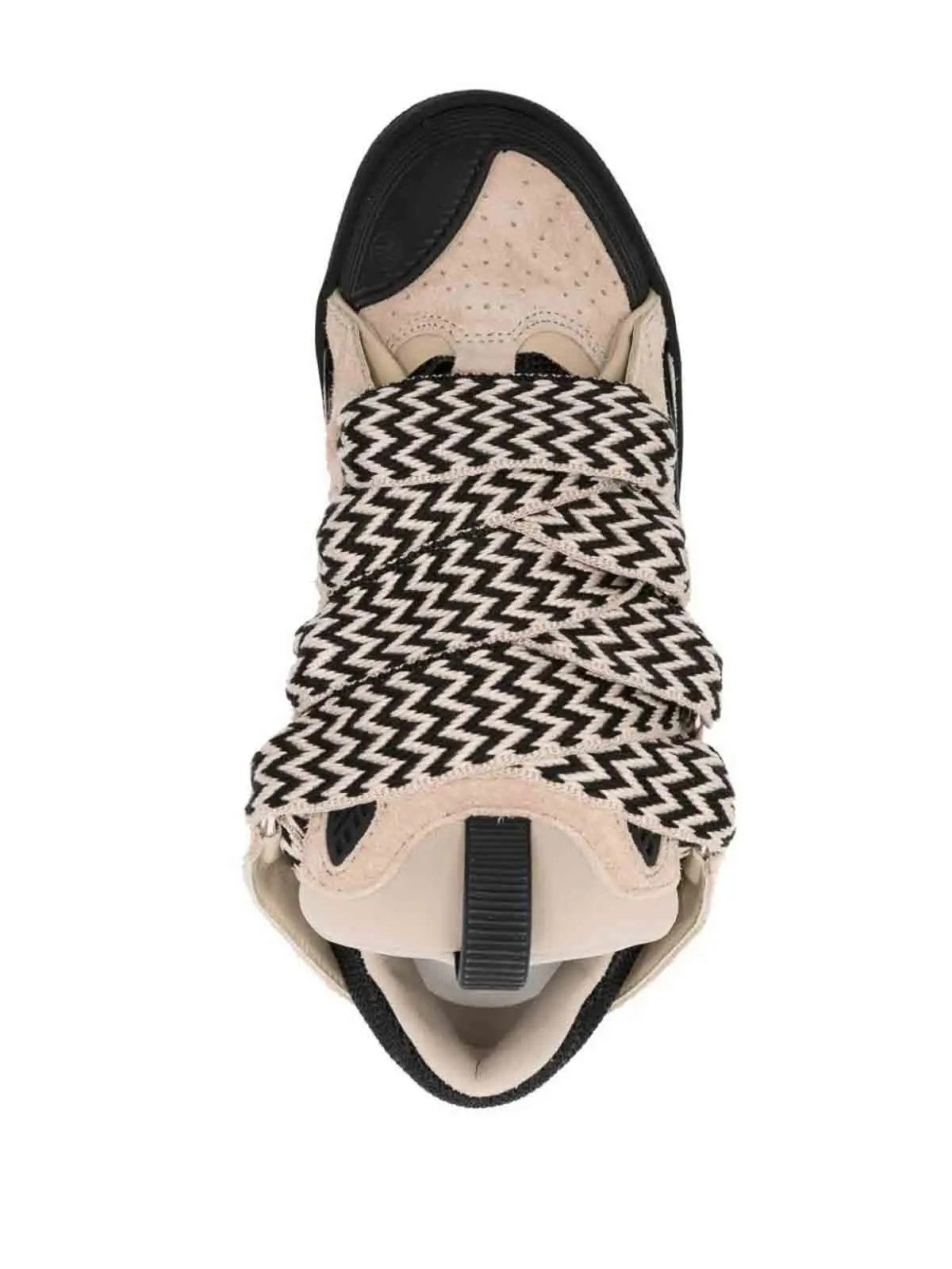 Lanvin o1w1db11124 Curb Low Top Sneakers in Beige/Black Size US 13 / EU 46 - 4 Thumbnail