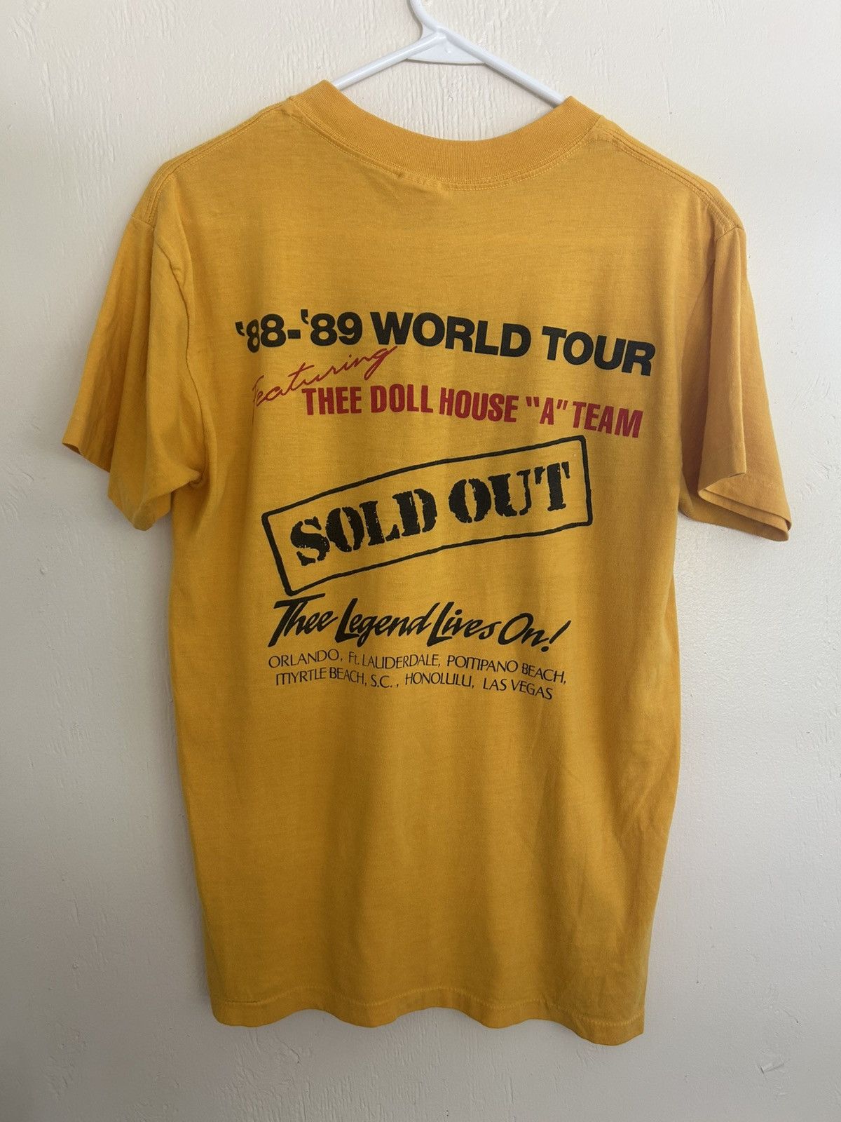Vintage ‘88-89 Vintage The Doll House “A” Team World Tour Strip Tee Size US L / EU 52-54 / 3 - 1 Thumbnail