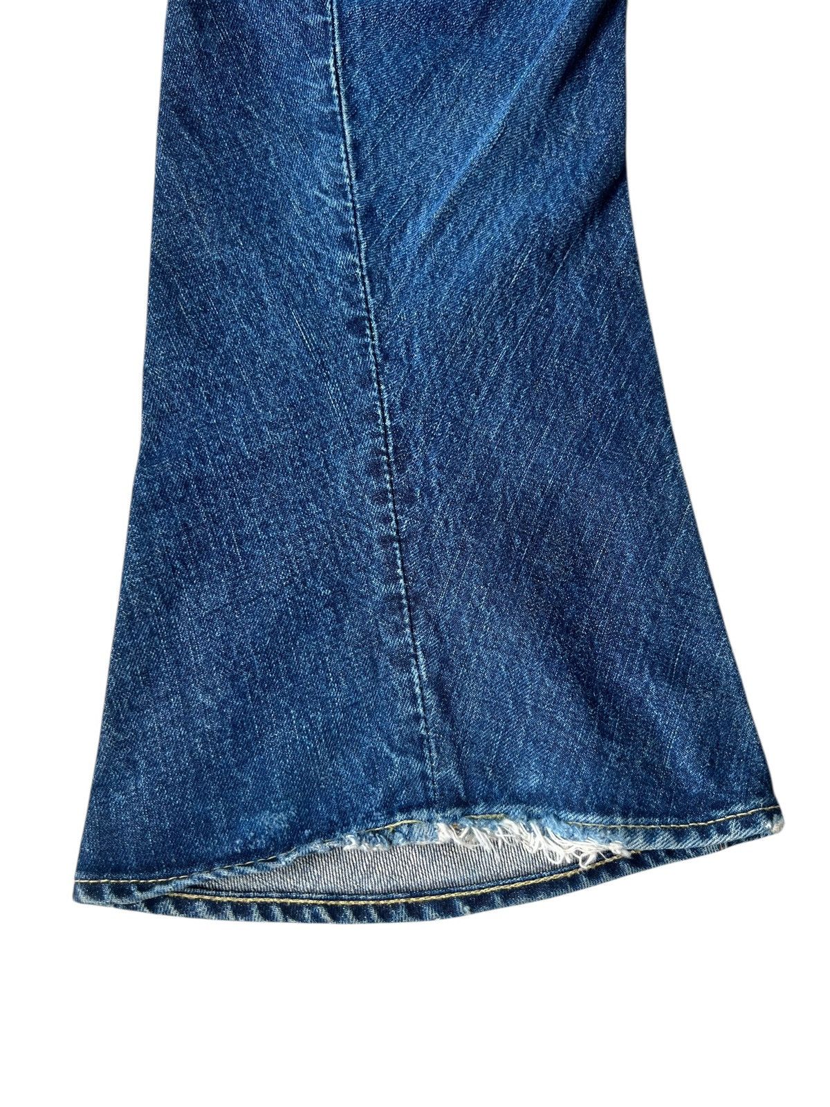 wjk WJK Curve Leg Distressed Aging Mud Denim Bootcut Jeans Size US 31 - 18 Thumbnail