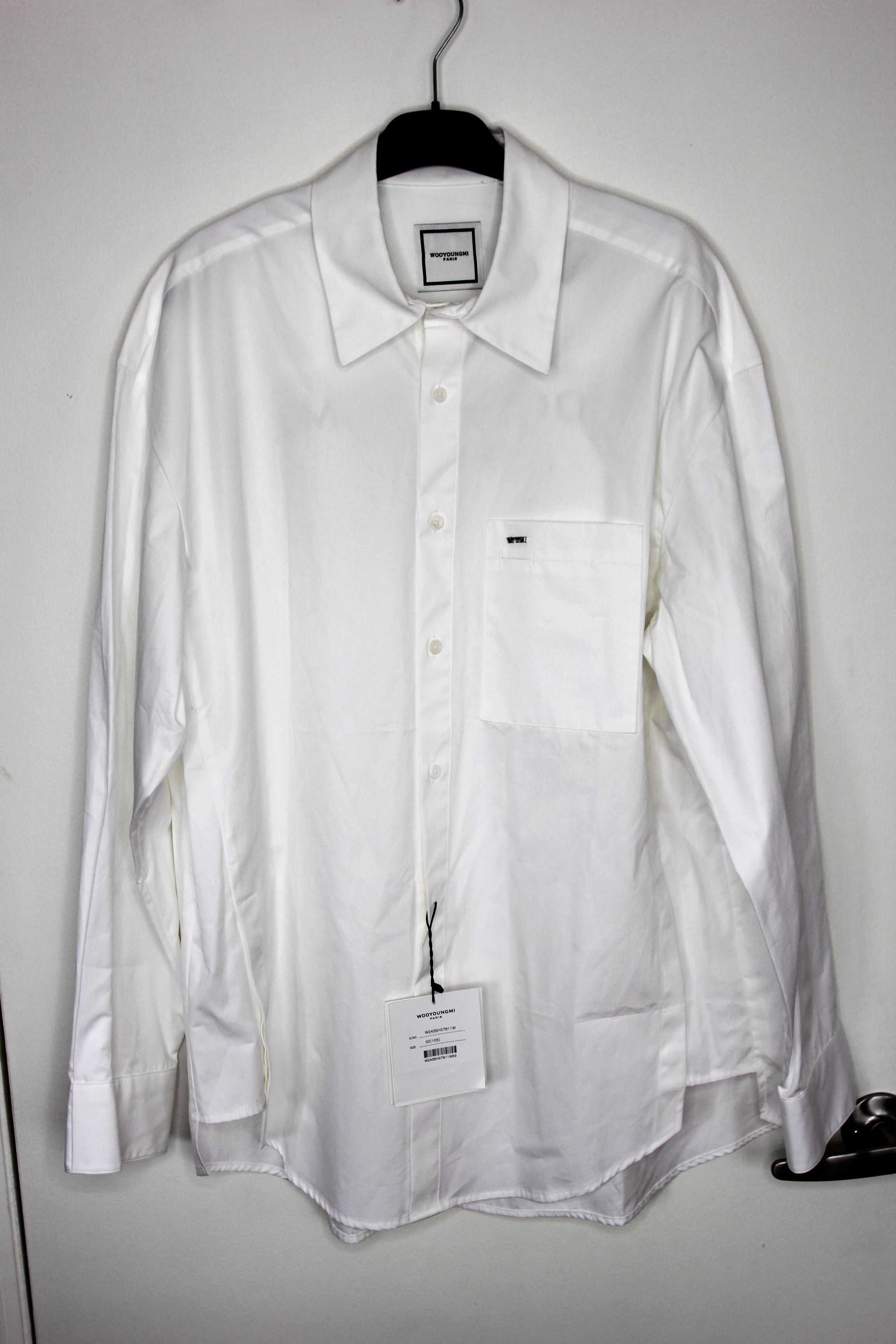 Wooyoungmi BNWT AW24 WOOYOUNGMI POPLIN BACK LOGO SHIRT 50 Size US M / EU 48-50 / 2 - 2 Thumbnail