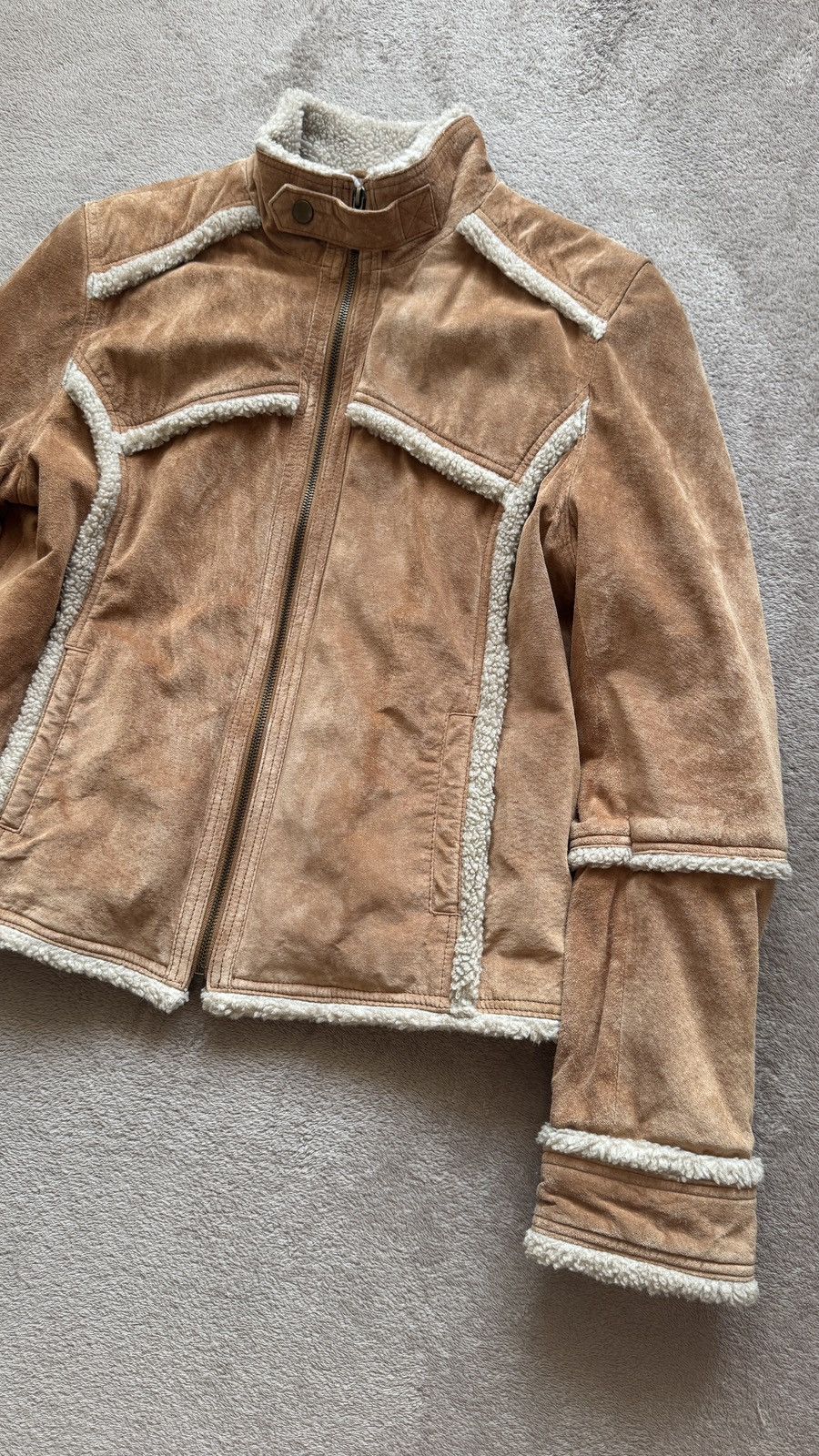 Japanese Brand Vintage Suede Leather Shearling Trimmed Jacket y2k gucci ysl Size US M / EU 48-50 / 2 - 3 Thumbnail