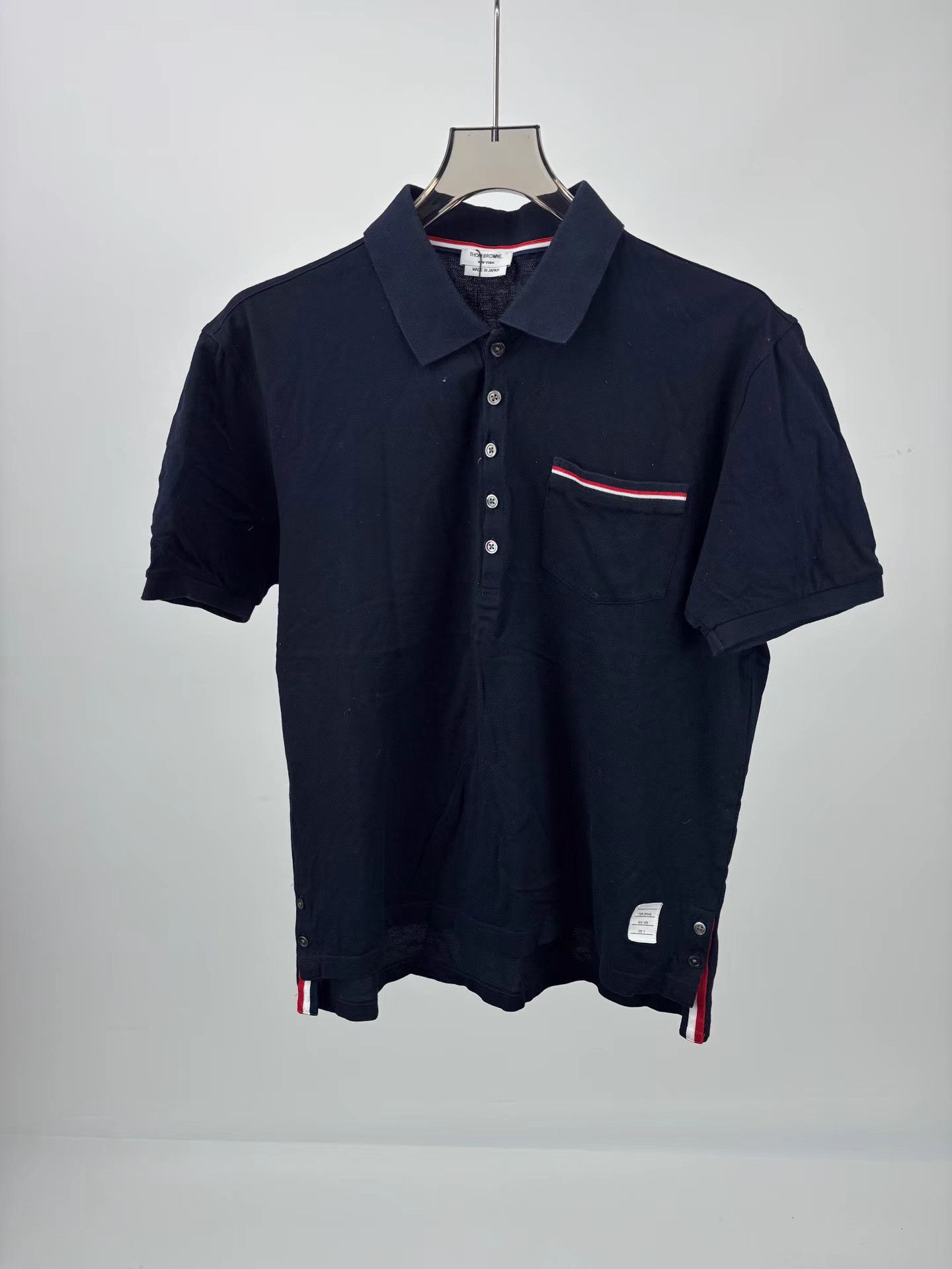 Thom Browne THOM BROWNE Striped Short Sleeve Polo Size US XL / EU 56 / 4 - 1 Thumbnail