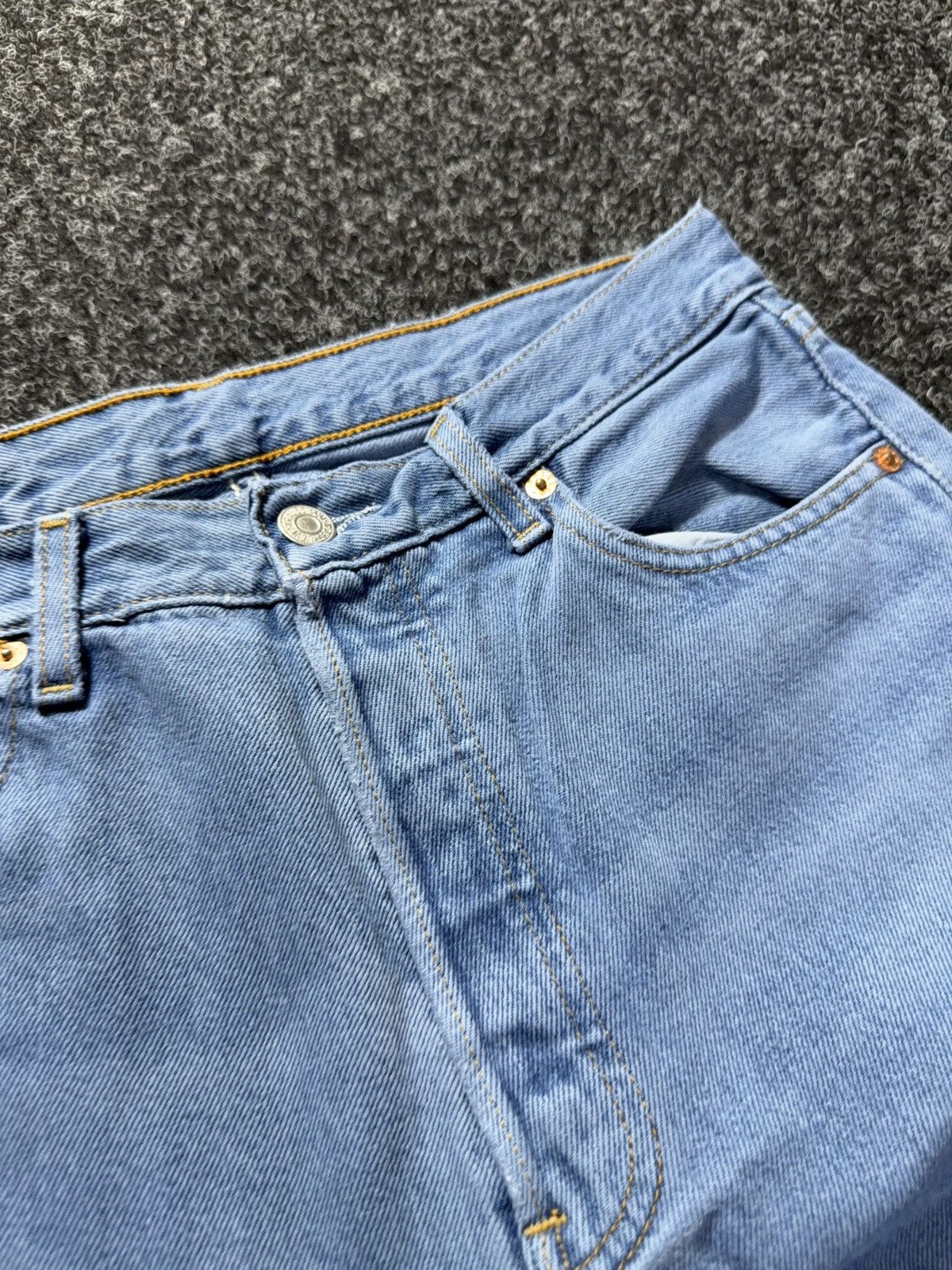 Levi's Vintage Clothing 90s Levi’s 501 USA Distressed Light Wash Straight Leg Jeans Size US 30 / EU 46 - 10 Thumbnail