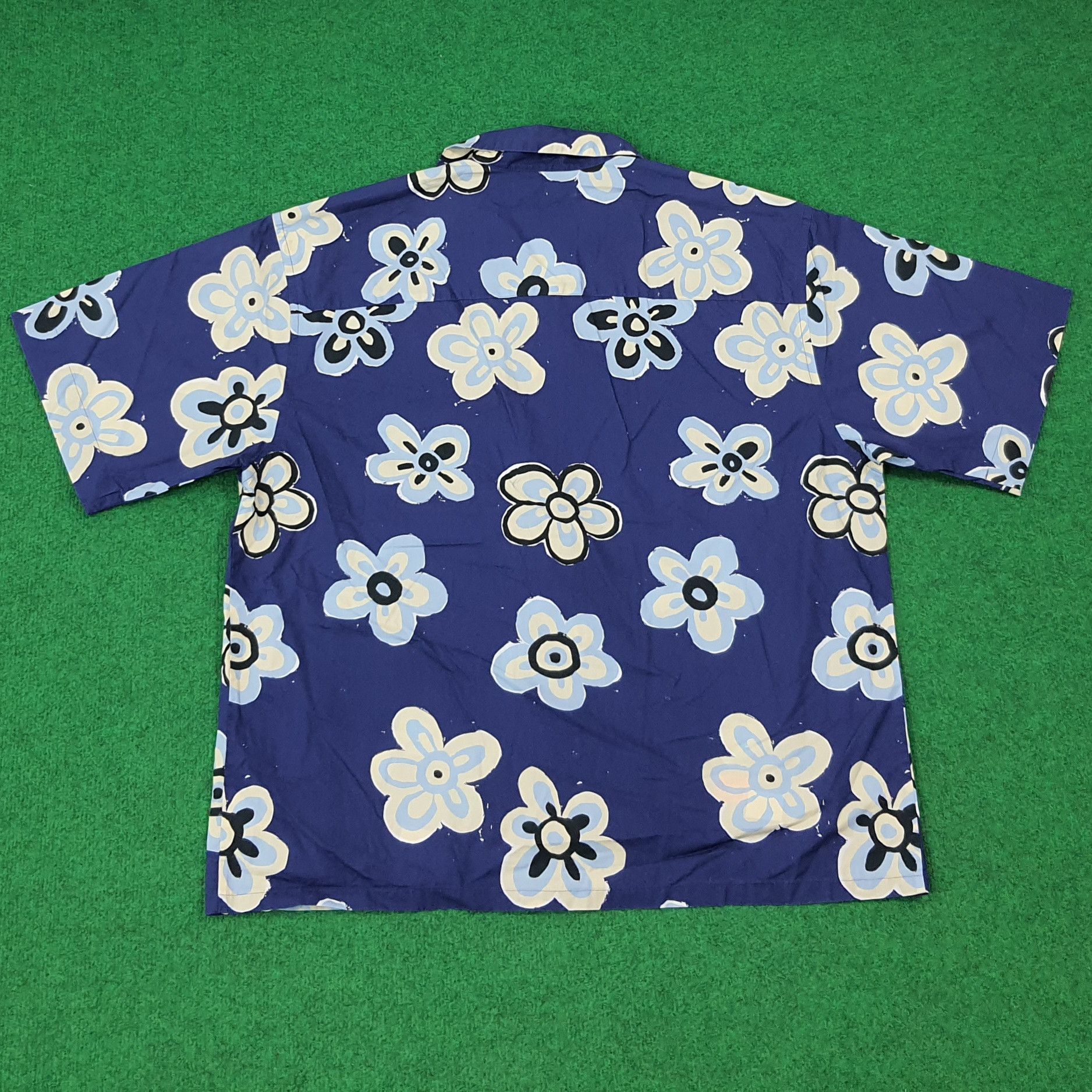 Marni × Uniqlo Vintage MARNI x Uniqlo Blue Floral Button Up Shirt C276N64 Size US L / EU 52-54 / 3 - 3 Thumbnail
