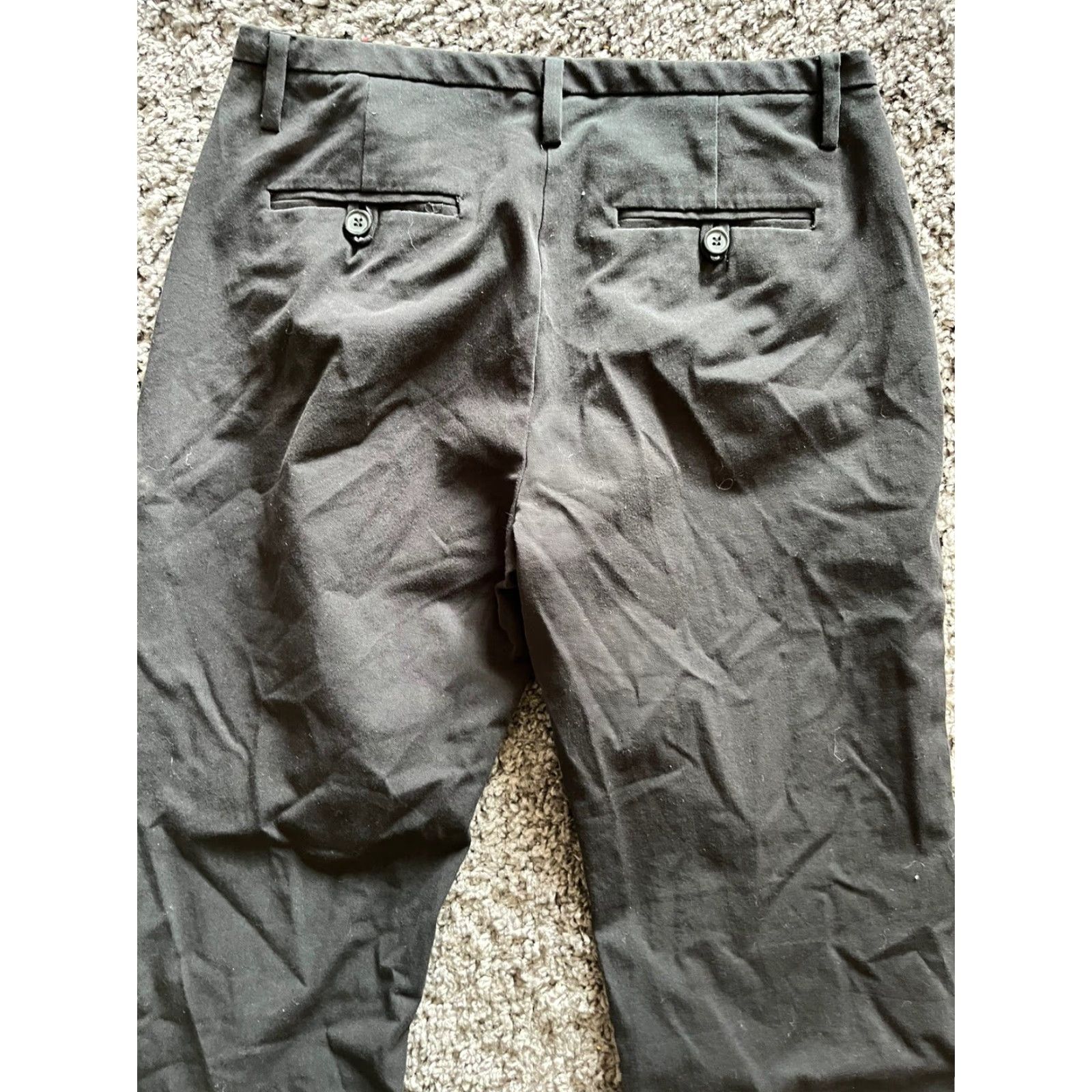 Express Express Crop Pants Black Cotton Blend Regular Fit Size 5/6 Womens Work Size 27" / US 4 / IT 40 - 4 Thumbnail