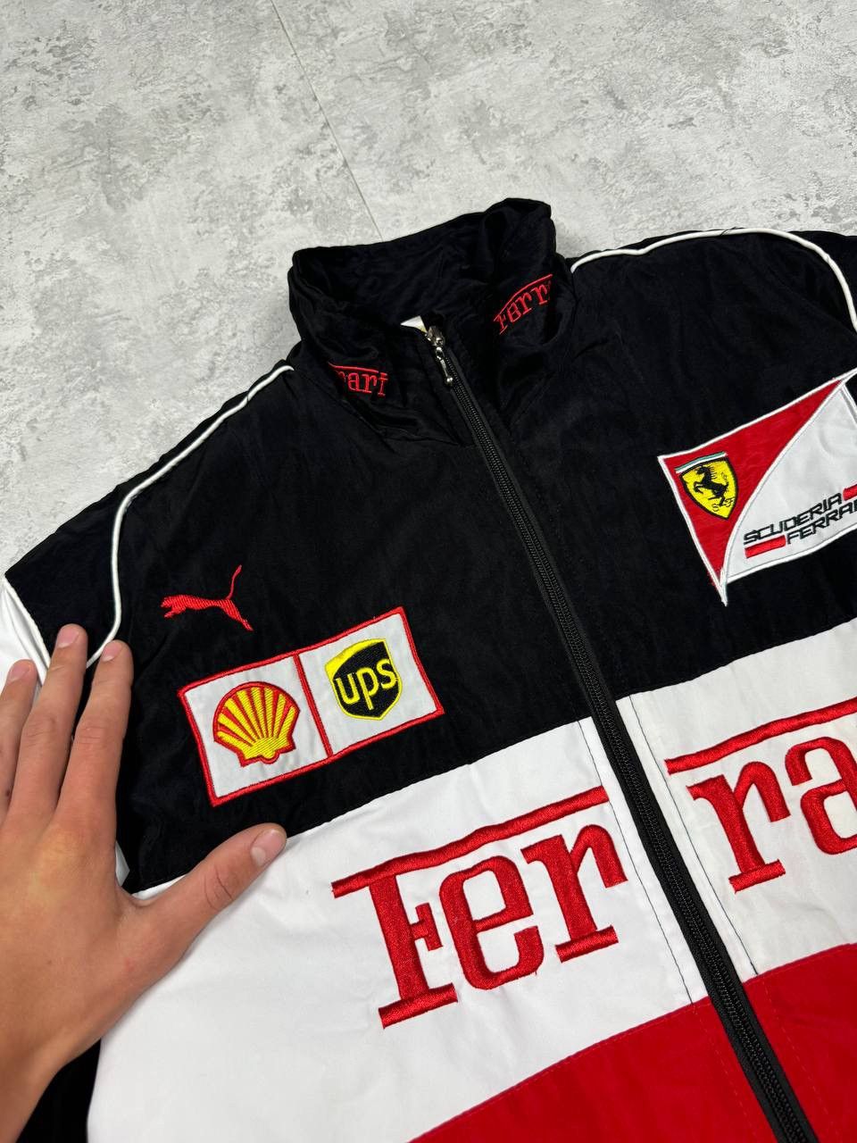 Vintage RARE Vintage Ferrari Racing Bomber Jacket Formula-1 Big Logo Size US M / EU 48-50 / 2 - 6 Thumbnail