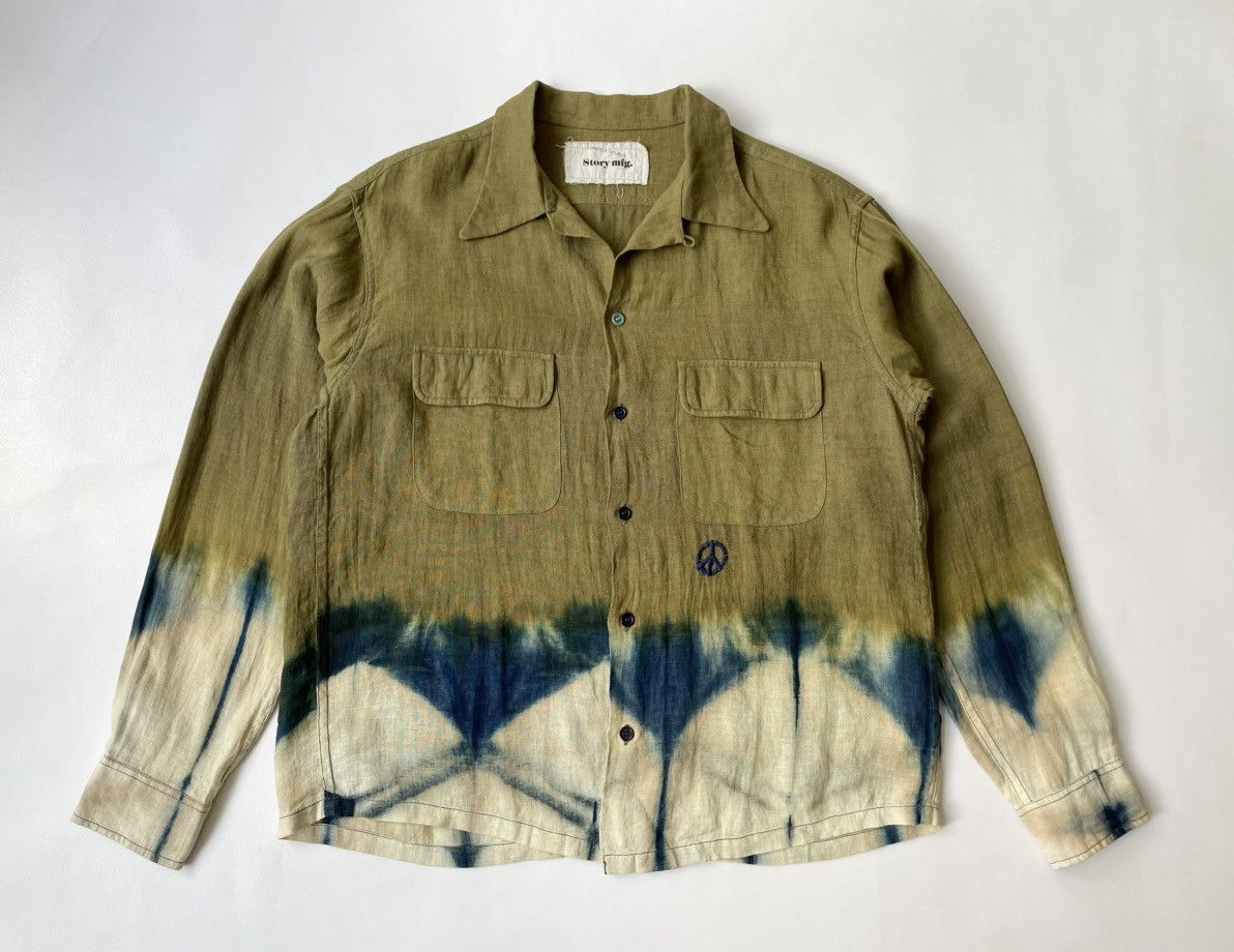 Pre-owned Story Mfg. Peace Tie Dye Print Shirt In Multicolor