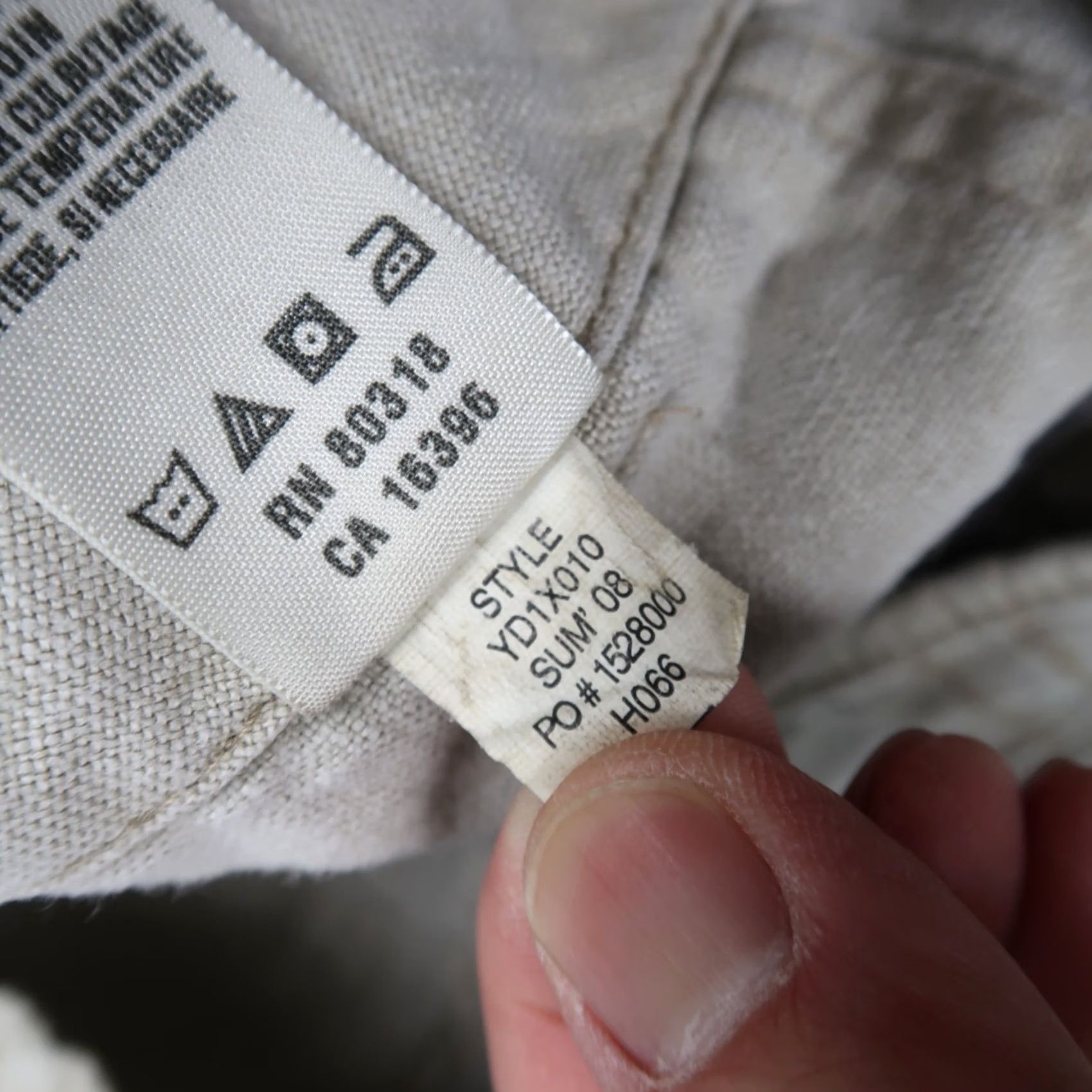 Lucky Brand Lucky Brand Pants Mens 34x30.5 Beige Linen Chino Straight Leg Drawstring Casual Size US 34 / EU 50 - 7 Thumbnail