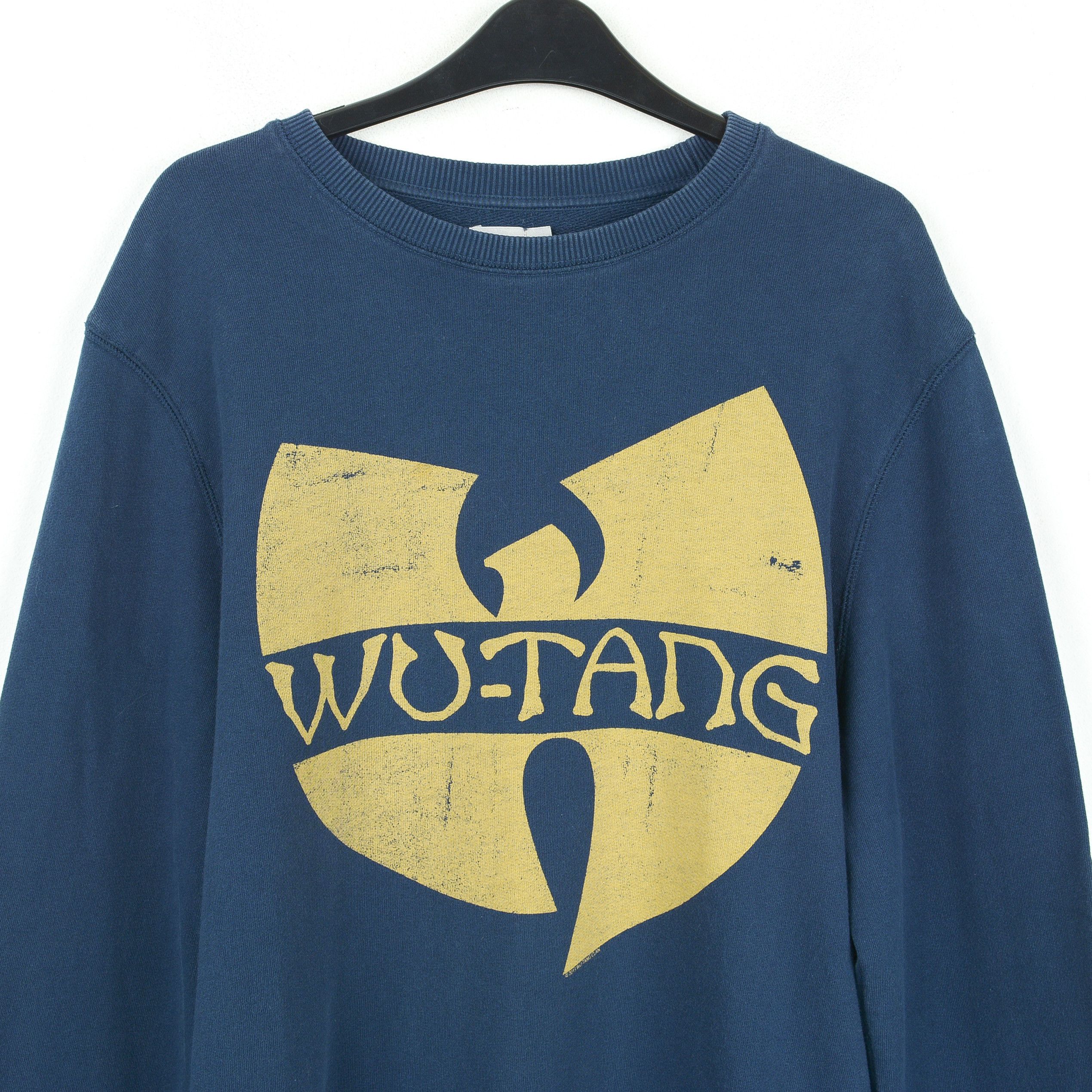 Wu-Tang Clan Men Sweatshirt Jumper Cotton Pullover Sweater Navy Blue Logo Size US M / EU 48-50 / 2 - 2 Thumbnail