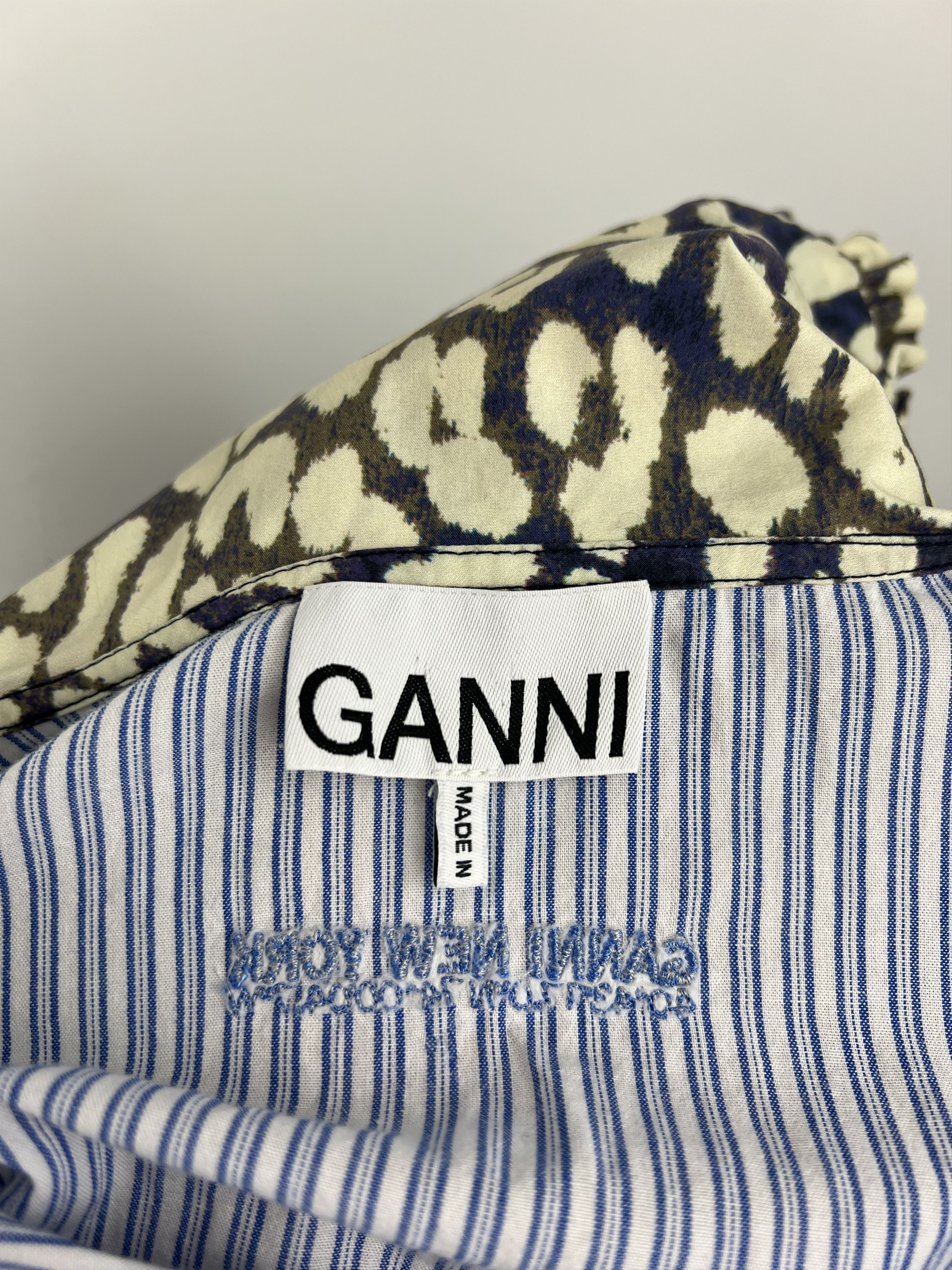 Ganni Ganni Collar Ruffle Gingham Striped Shirt Blouse Size 36 Size S / US 4 / IT 40 - 13 Thumbnail