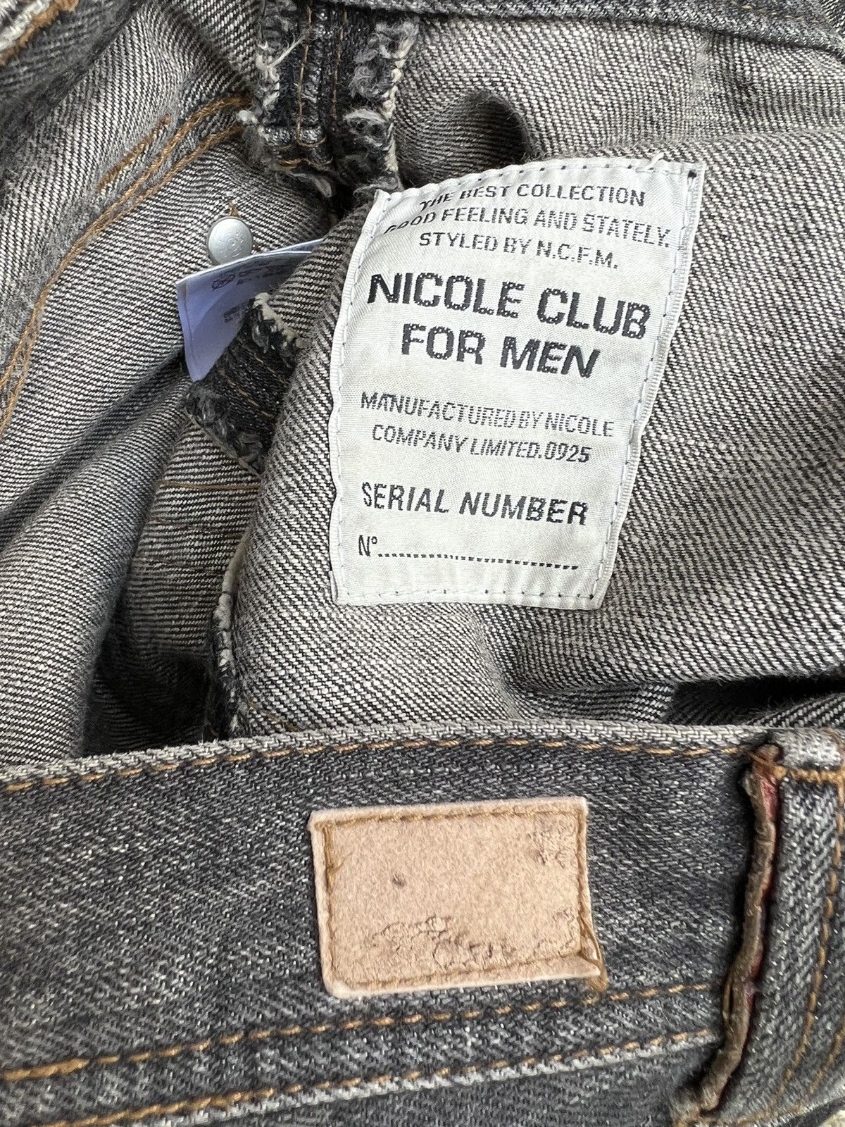 Nicole Club Vintage Nicole Club Faded Black Hybrid Denim Wide Leg Jeans Size US 30 / EU 46 - 20 Thumbnail