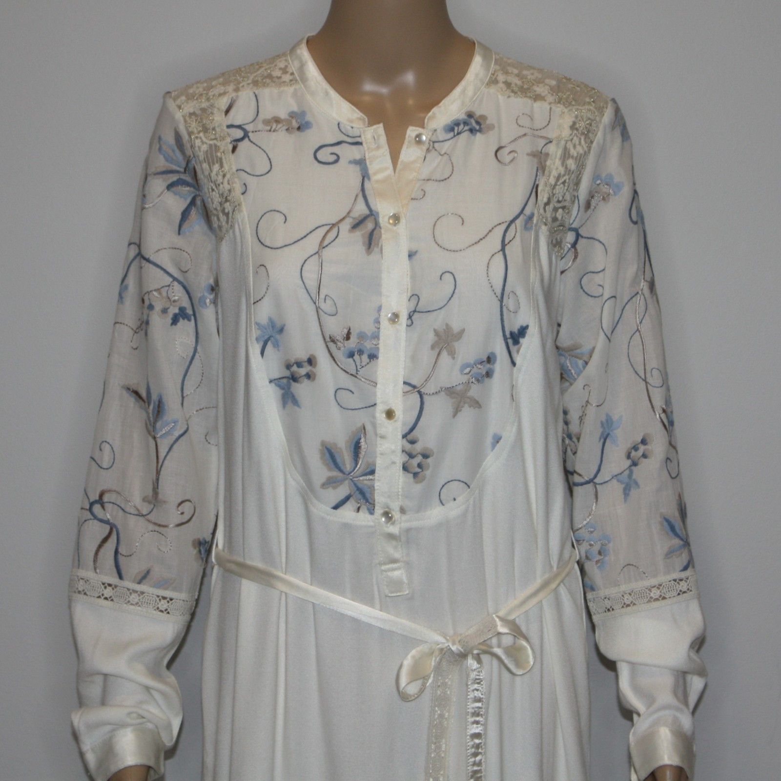 Anthropologie Tiny Amarante Embroidered Shirtdress Dress size M NWT $148 Size M / US 6-8 / IT 42-44 - 5 Thumbnail
