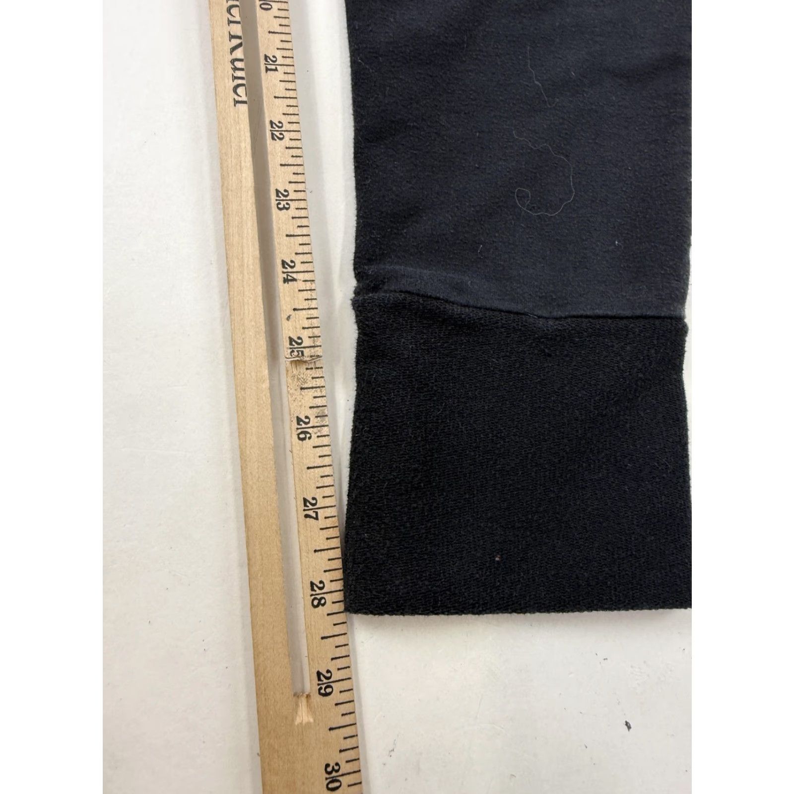 Vintage Free People Sweatpants Womens Small Black Fleece Joggers Elastic Pockets Size 28" / US 6 / IT 42 - 7 Thumbnail