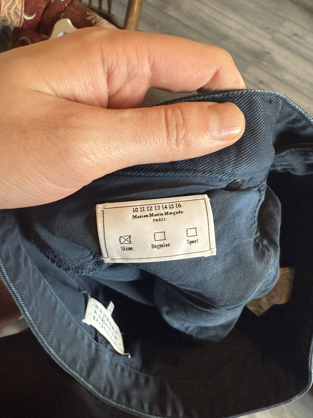 Maison Margiela Maison Margiela Dark Blue Slim Fit Jeans Size US 34 / EU 50 - 15 Thumbnail