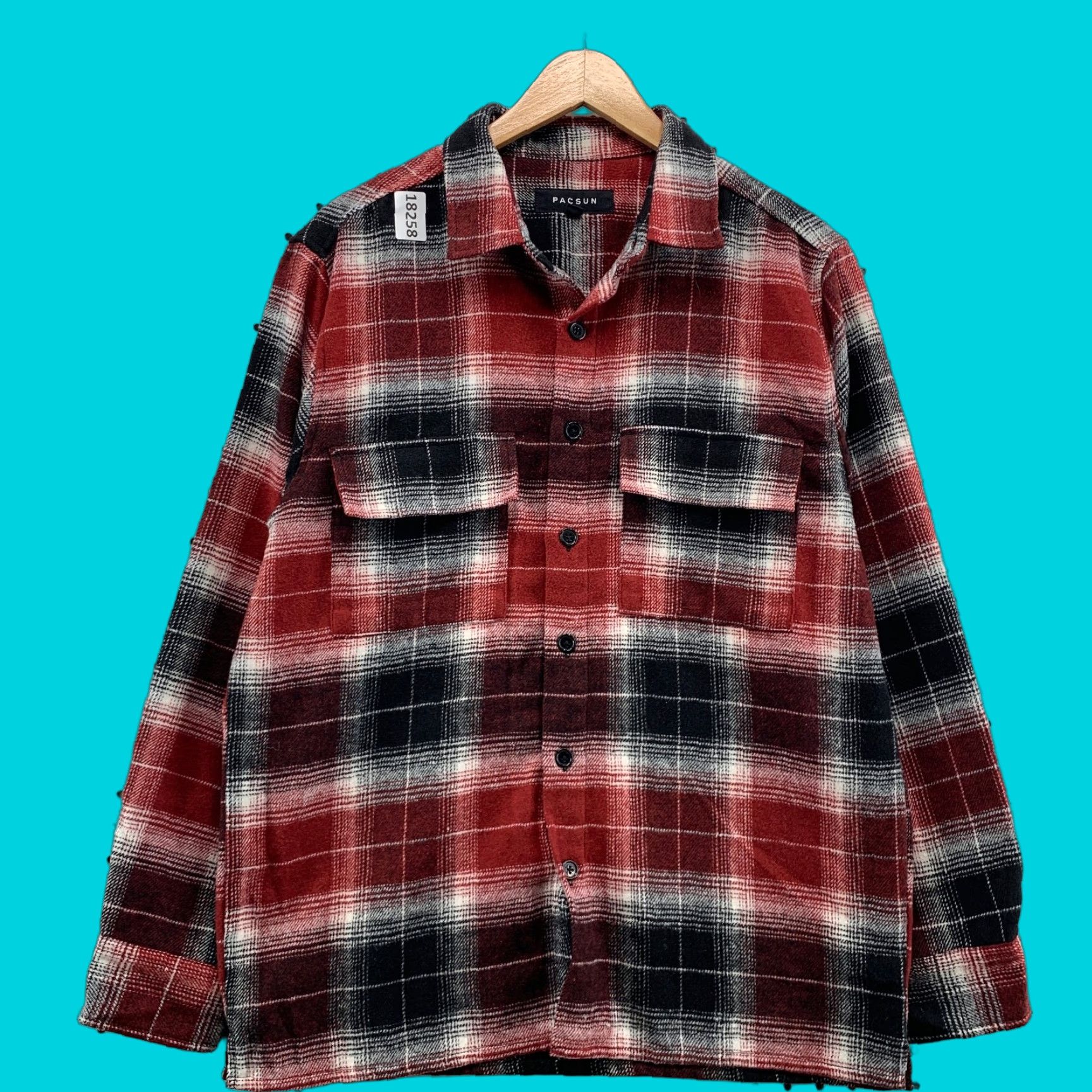 Pacsun Pacsun Red Flannel Shirt Men Long Sleeve Buffalo Plaid Small Oversized 22X30 Size US S / EU 44-46 / 1 - 1 Thumbnail