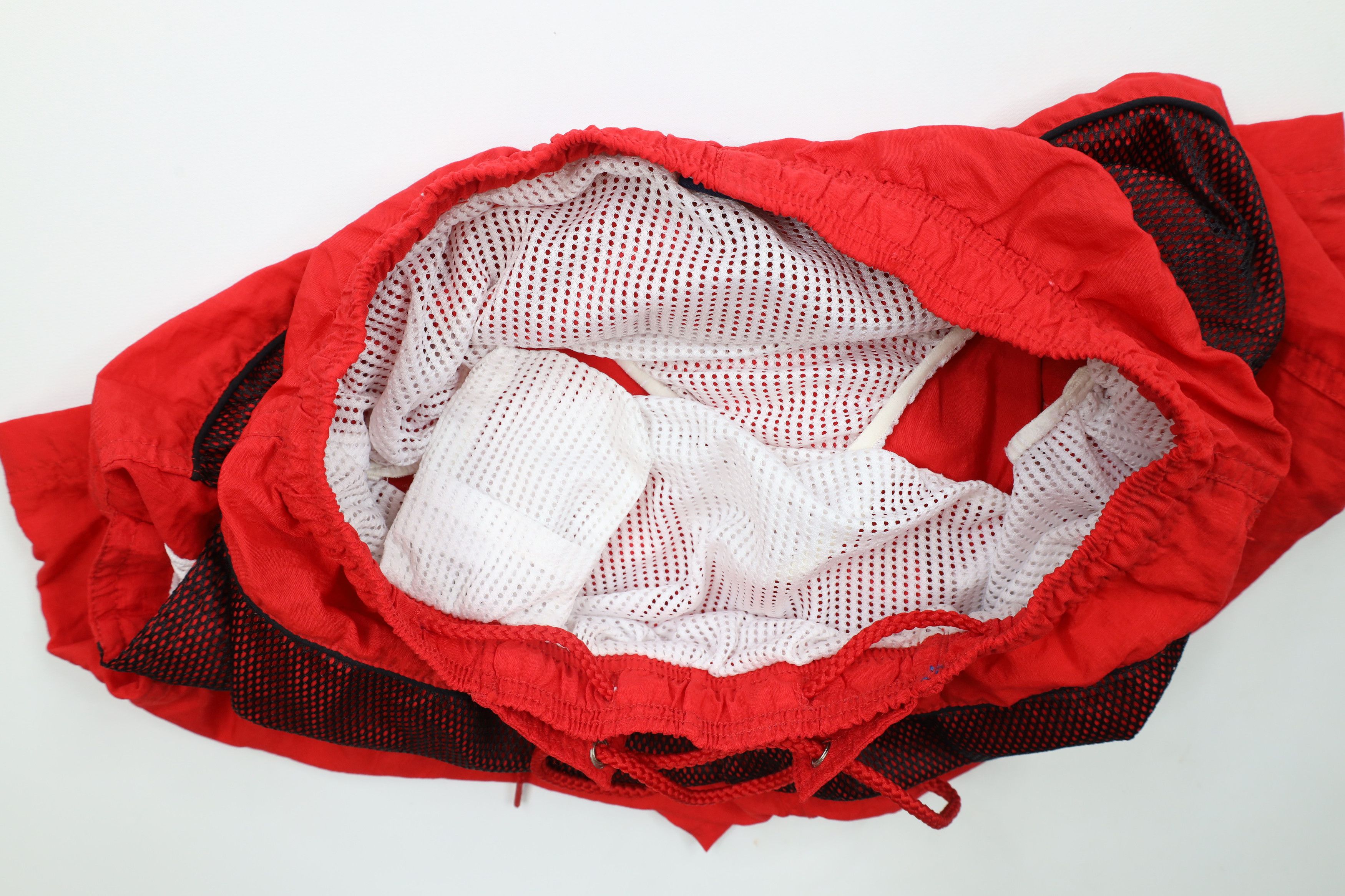 Vintage Vintage 90s Streetwear Lined Shorts Swim Trunks Red Size US 32 / EU 48 - 7 Thumbnail