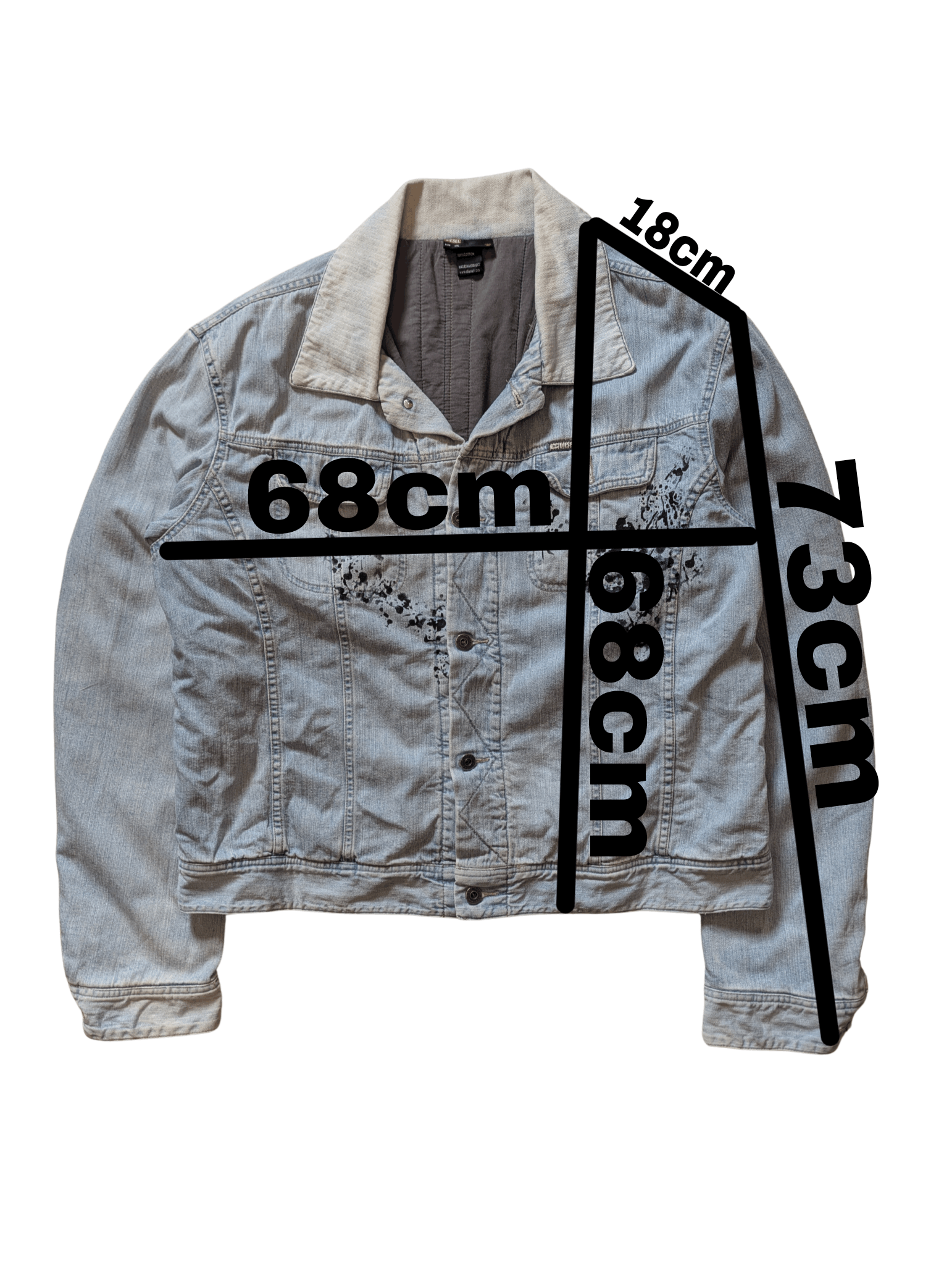 Diesel Vintage Diesel Denim Jacket Distressed Y2K Size US XXL / EU 58 / 5 - 17 Thumbnail