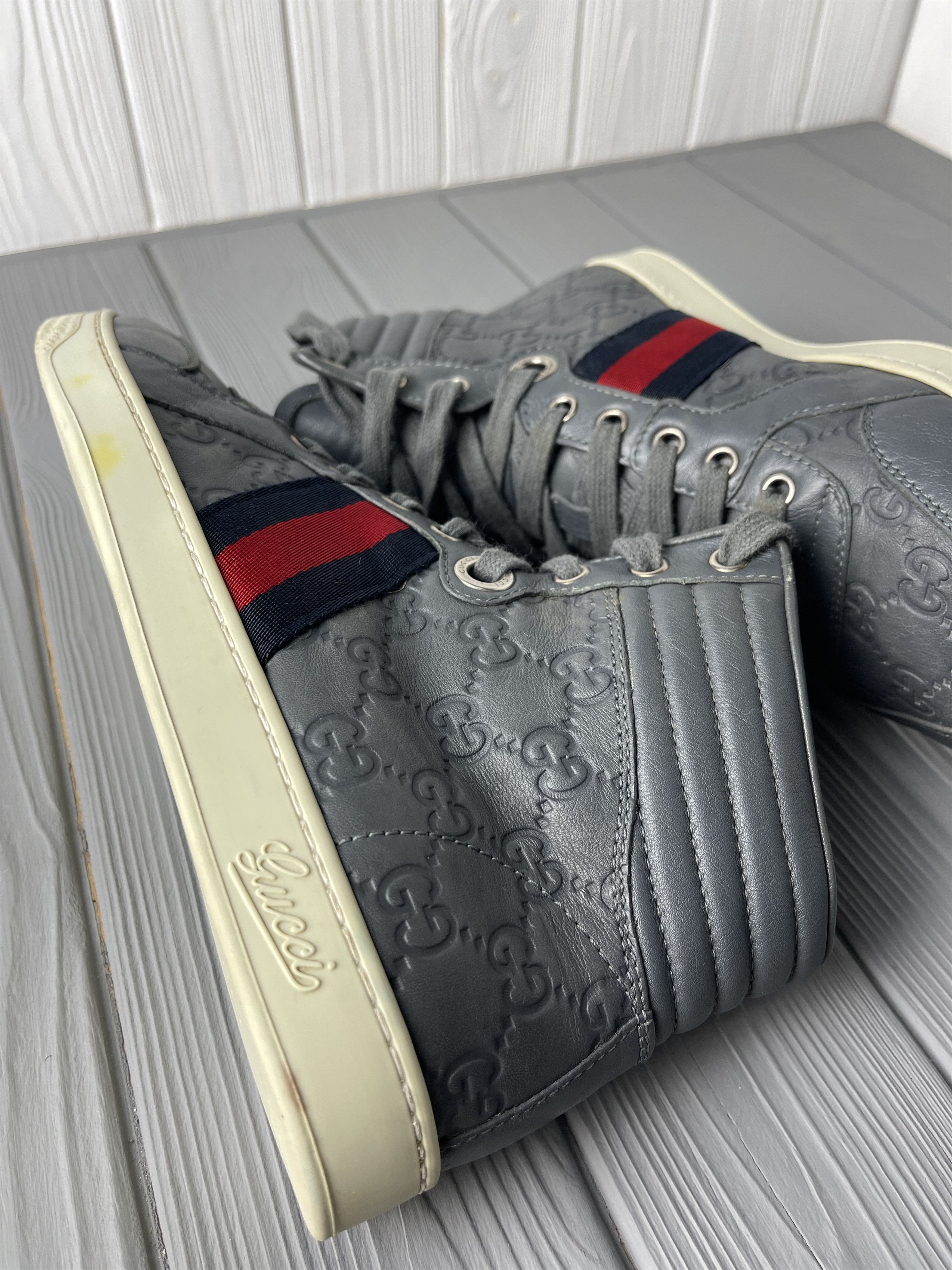 Gucci Gucci High Top Sneakers Size US 5.5 / EU 38 - 13 Thumbnail