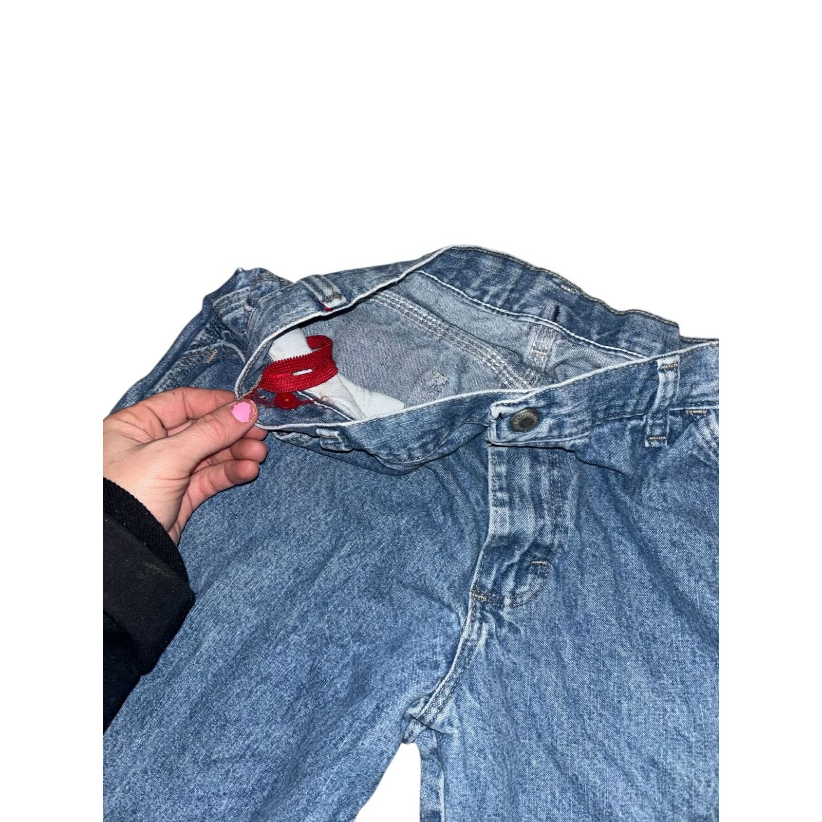 Other Baggy Cargo Denim Jeans Adjust Waist Loose Grunge Wide 35" Size 35" - 5 Thumbnail