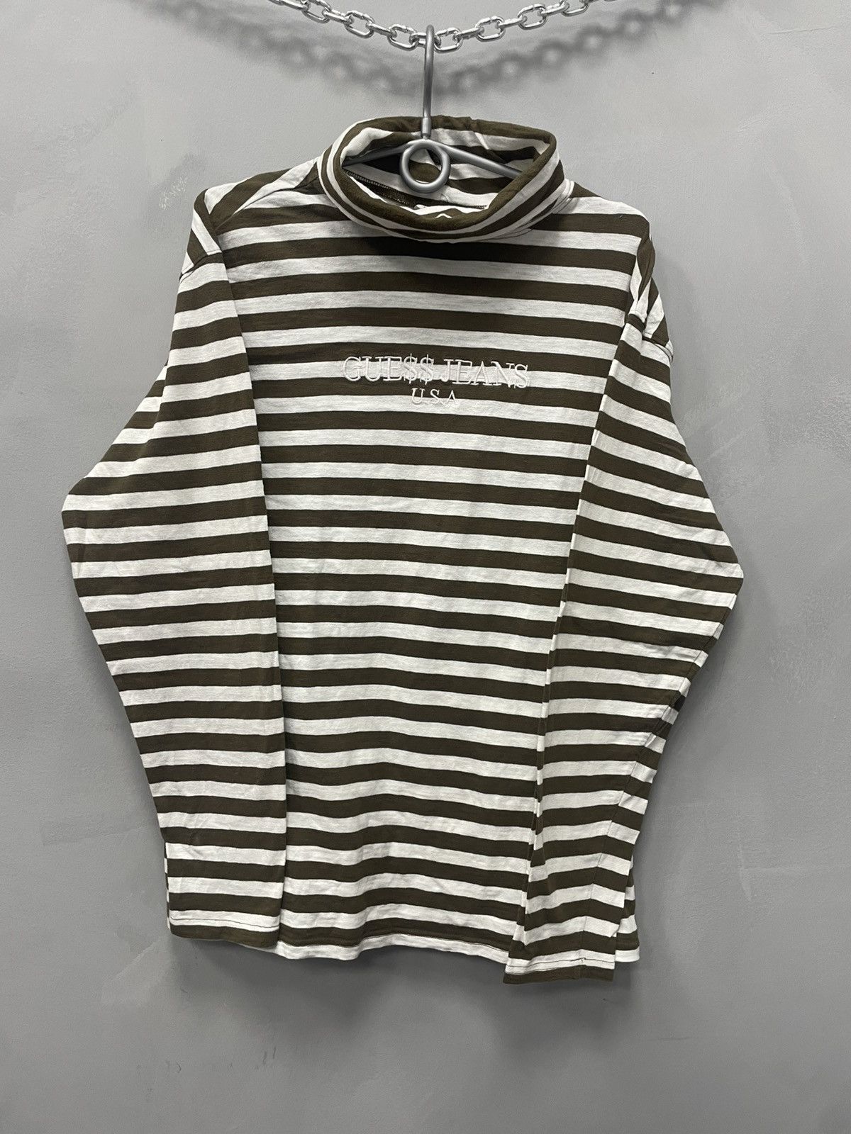 Guess × asap rocky white tortleneck tee streetwear