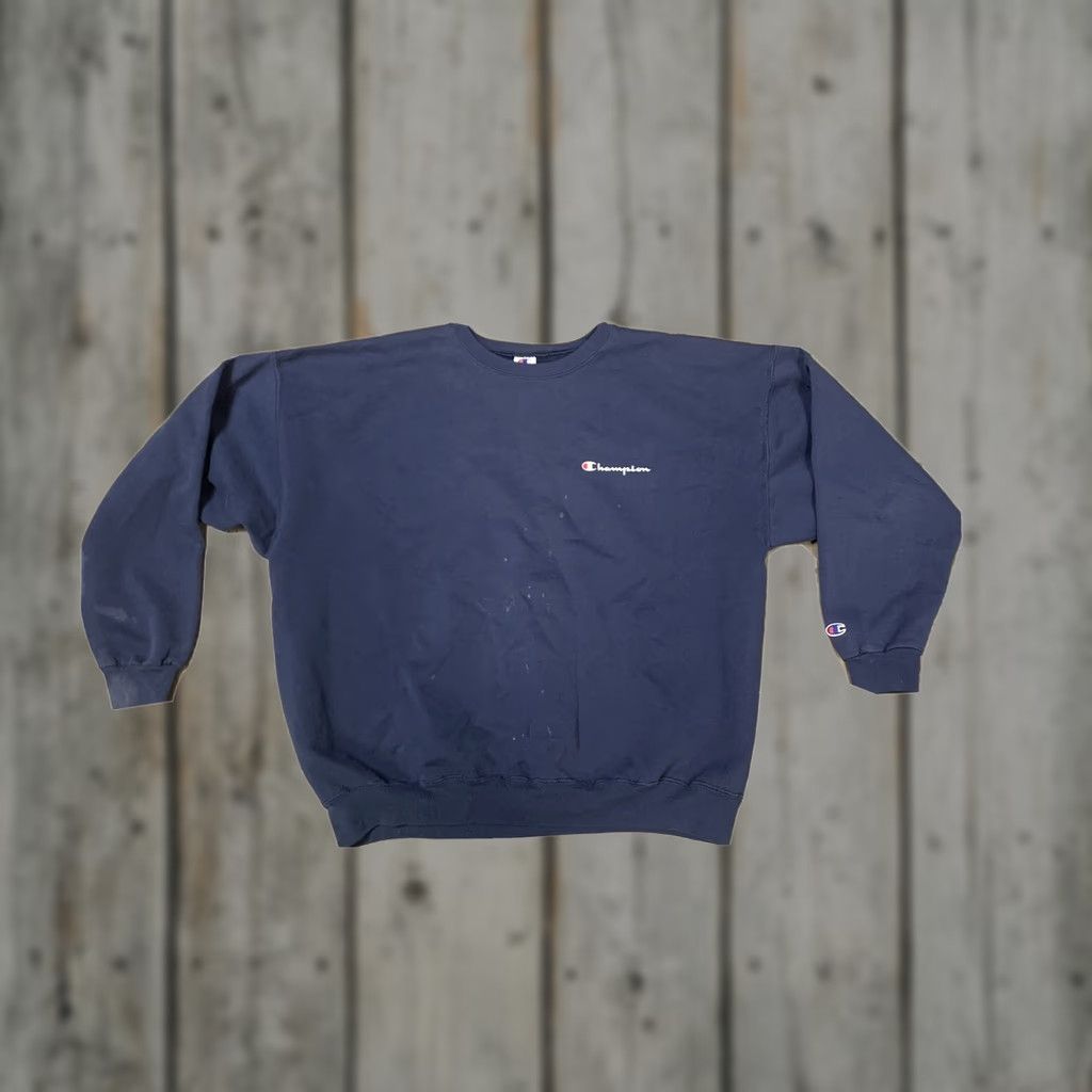 Champion Champion Mens XXL Extra Large Navy Blue Sweatshirt Size US XXL / EU 58 / 5 - 1 Thumbnail