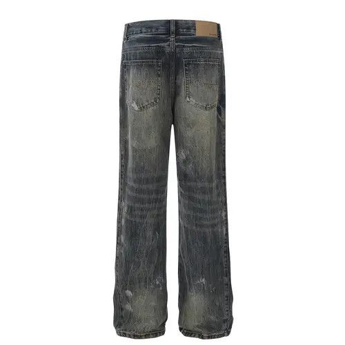 Japanese Brand × Jean Pants American retro trend ink-splashed loose straight jeans Size US 32 / EU 48 - 3 Thumbnail