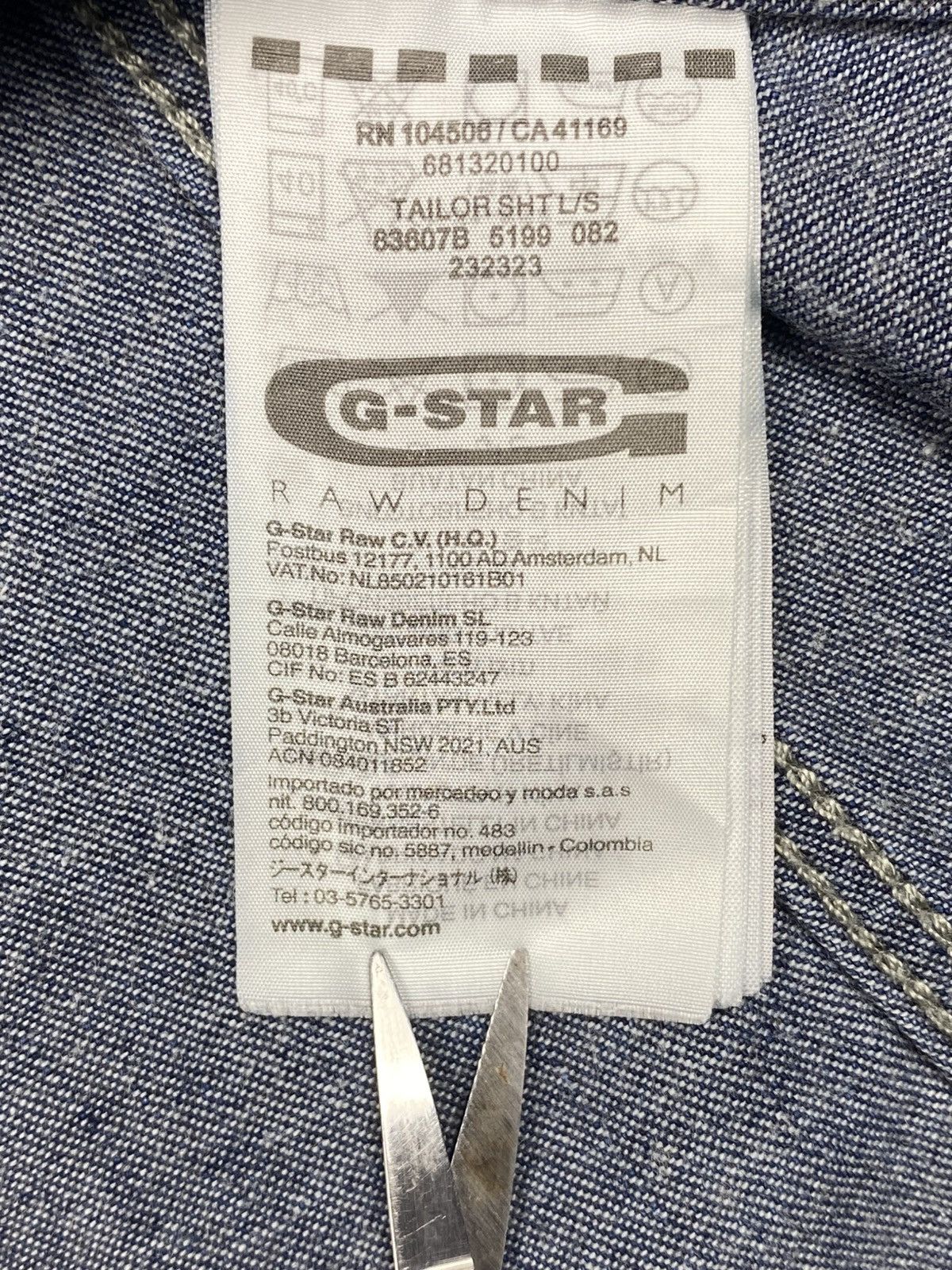 G-Star G-Star RAW Denim Western Shirt Blue Snap Button Tailor Shirt Size US XL / EU 56 / 4 - 17 Thumbnail