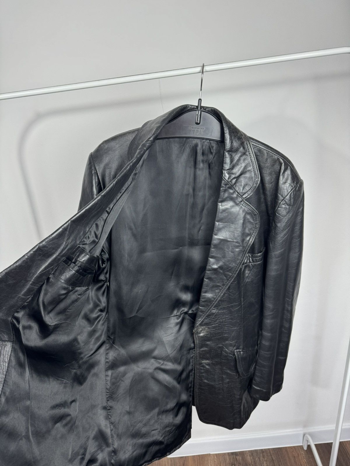 Leather Vintage Heavy Black Leather Blazer Jacket Coat Retro Classic Size US L / EU 52-54 / 3 - 5 Thumbnail
