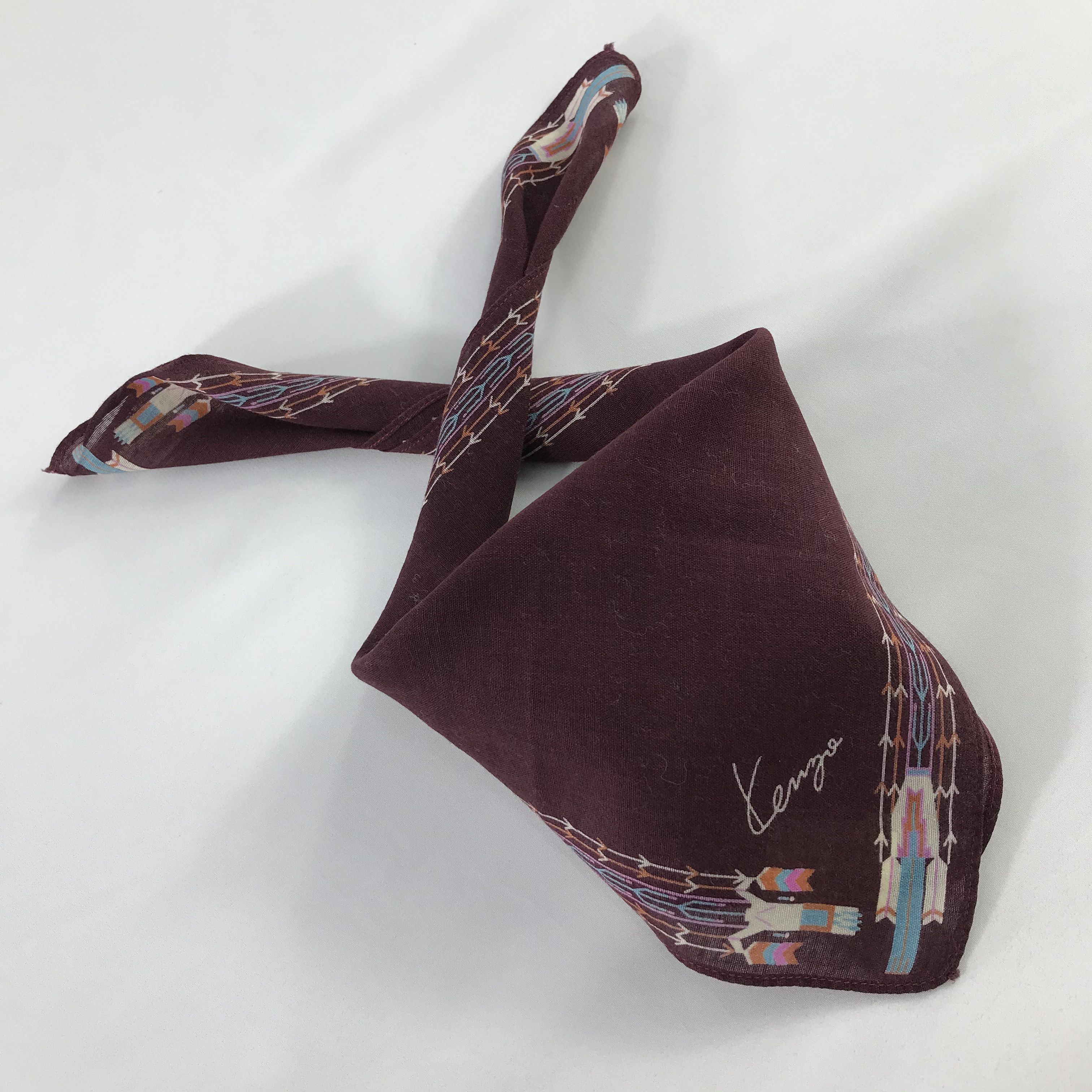 Kenzo × Vintage Kenzo Bandana / Handkerchief / Neckerchief - S744 Size ONE SIZE - 4 Thumbnail