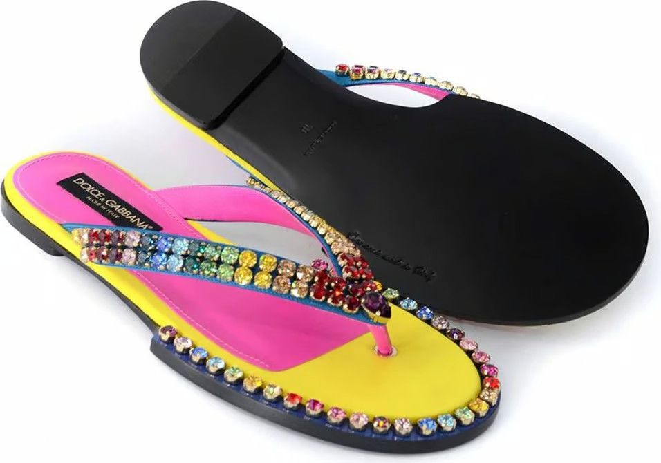 Dolce & Gabbana o1y0125 Flip Flops in Multicolor Size US 7 / EU 40 - 3 Thumbnail