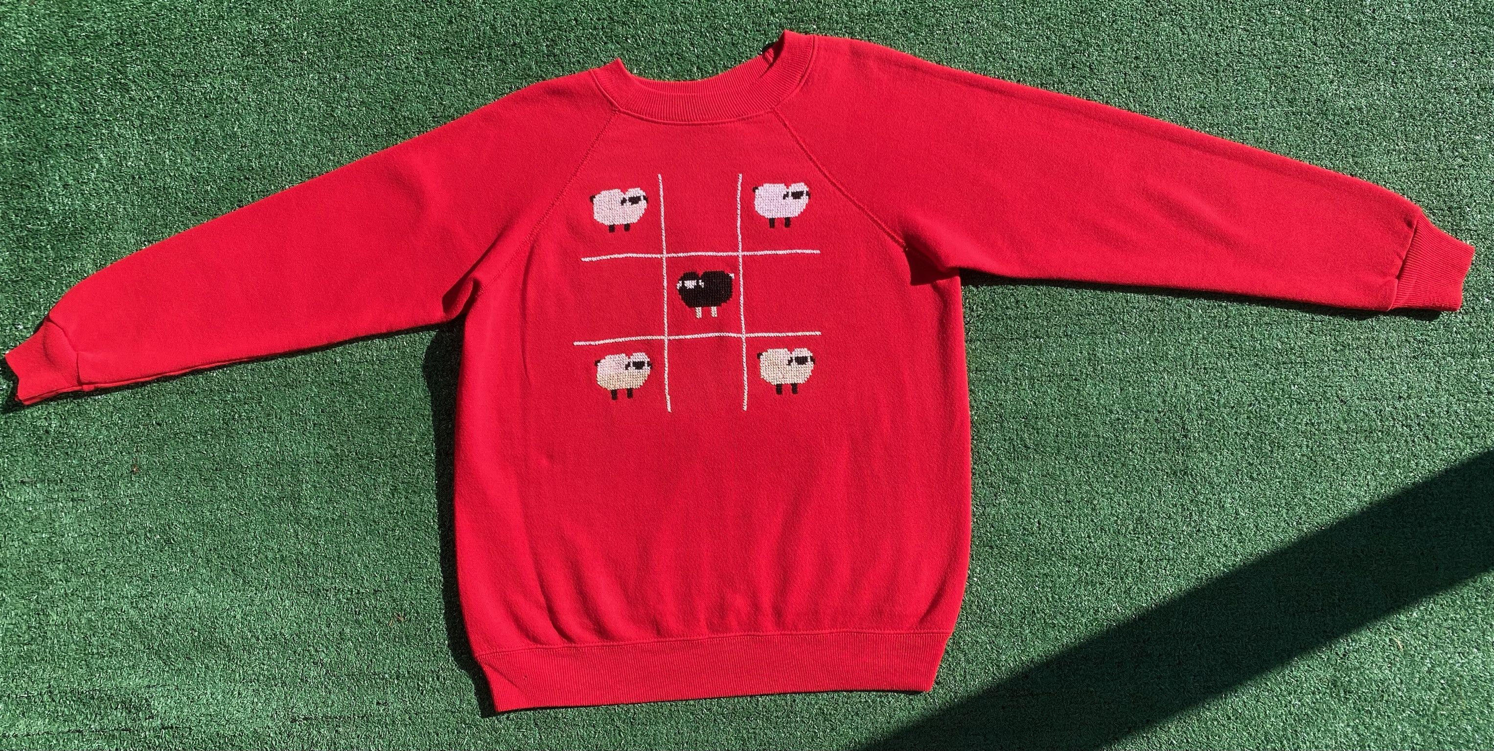 Other 80’s Black Sheep Cross Stitch Red Sweatshirt Womens Small Size S / US 4 / IT 40 - 9 Thumbnail
