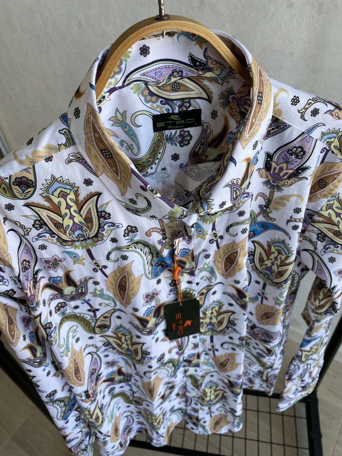Etro Etro Long Sleeve Shirt – Multicolor, New Size US L / EU 52-54 / 3 - 5 Thumbnail