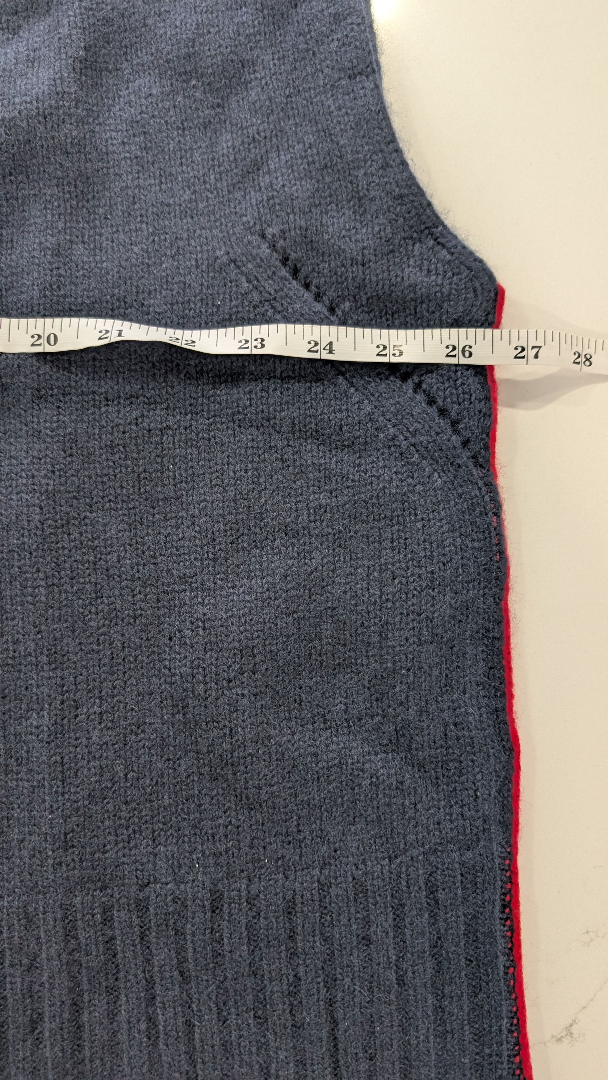 Zadig & Voltaire ZADIG & VOLTAIRE Darcy Wool Cashmere Vest Navy Red M/L Size M / US 6-8 / IT 42-44 - 17 Thumbnail