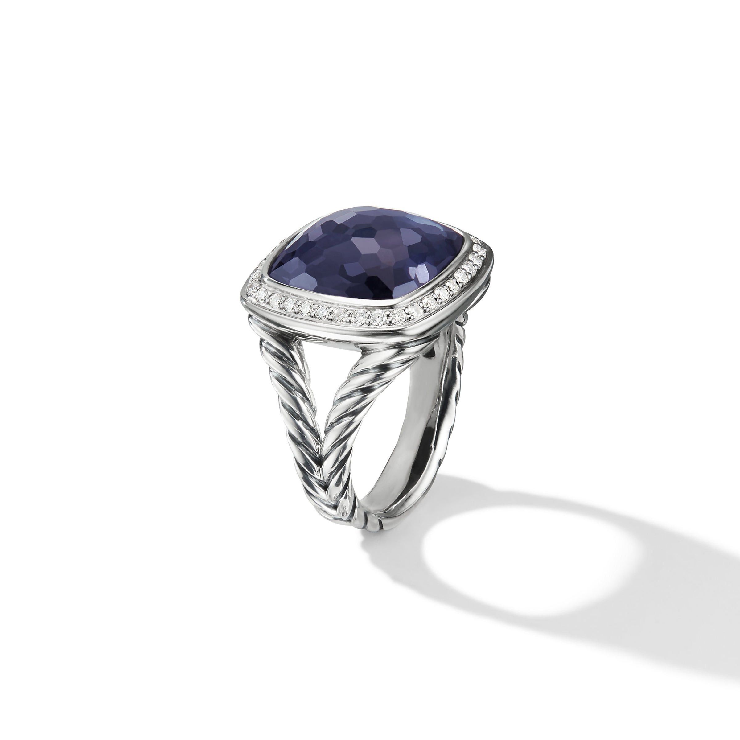 David Yurman o1w1db10525 R12454D Ring in Silver with Orchid and Diamond Size ONE SIZE - 3 Thumbnail