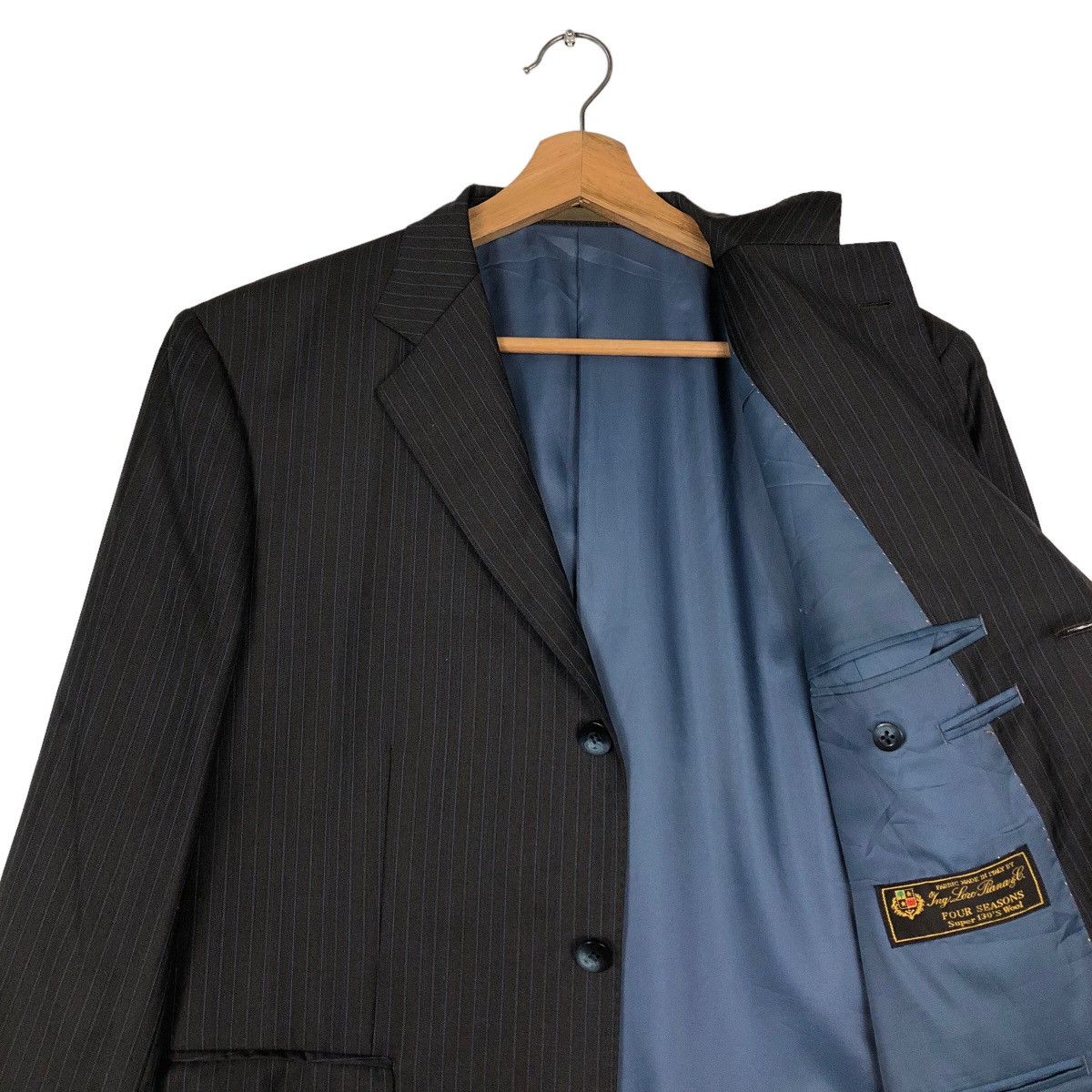 Loro Piana 🔥Vintage Coats Striped Pin Loro Piana Four Seasons Wool Size US S / EU 44-46 / 1 - 12 Thumbnail