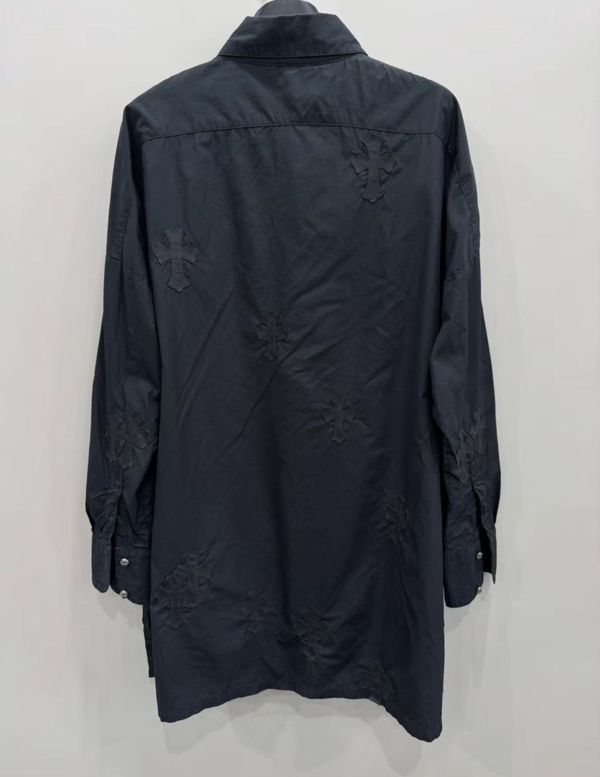 Chrome Hearts Chrome Hearts Full Cross Leather Patch Batwing Sleeve Shirt Size US S / EU 44-46 / 1 - 2 Thumbnail