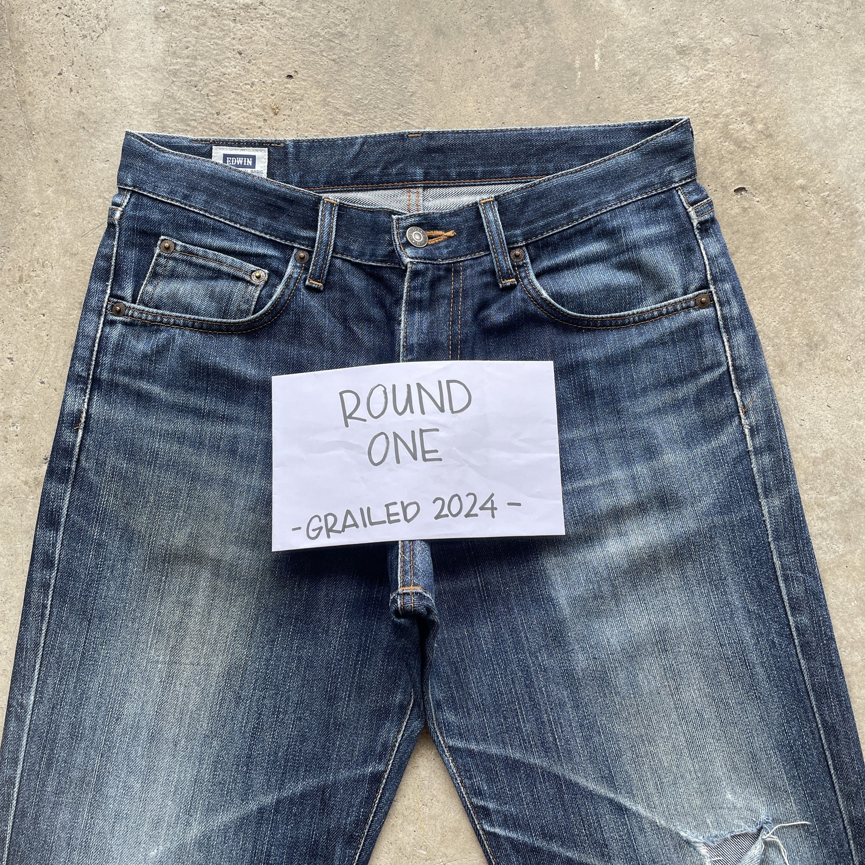 Edwin W32x29 Vintage Edwin Jeans Distressed Denim Faded Pants Size US 32 / EU 48 - 3 Thumbnail