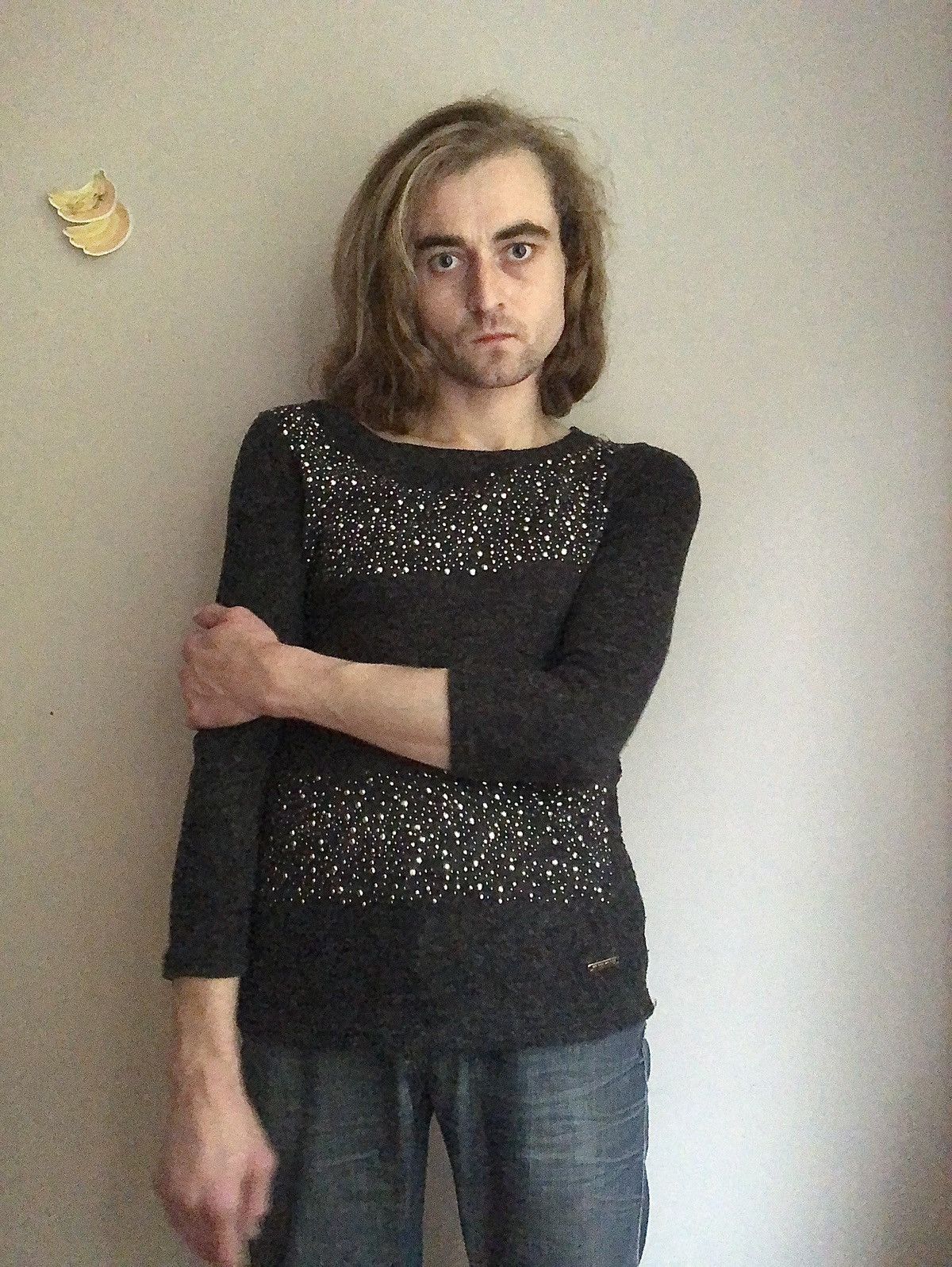 Miu Miu Miu Miu Vintage 2008 Bedazzled Fuzzy Sweater Size L / US 10 / IT 46 - 14 Thumbnail