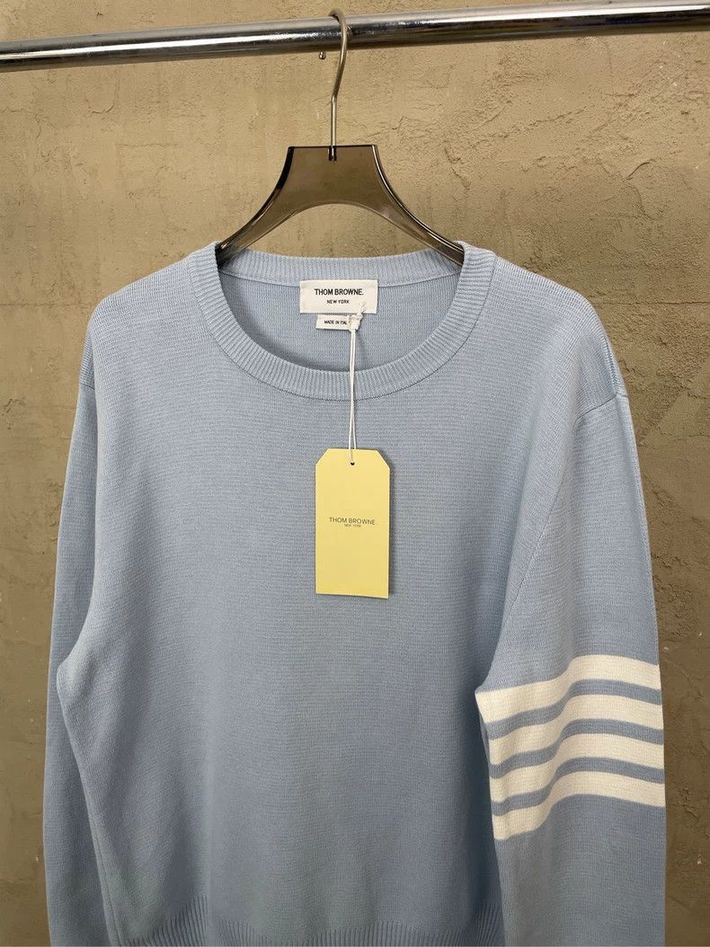 Thom Browne Thom Browne Round neck knit sweater Size US L / EU 52-54 / 3 - 3 Thumbnail