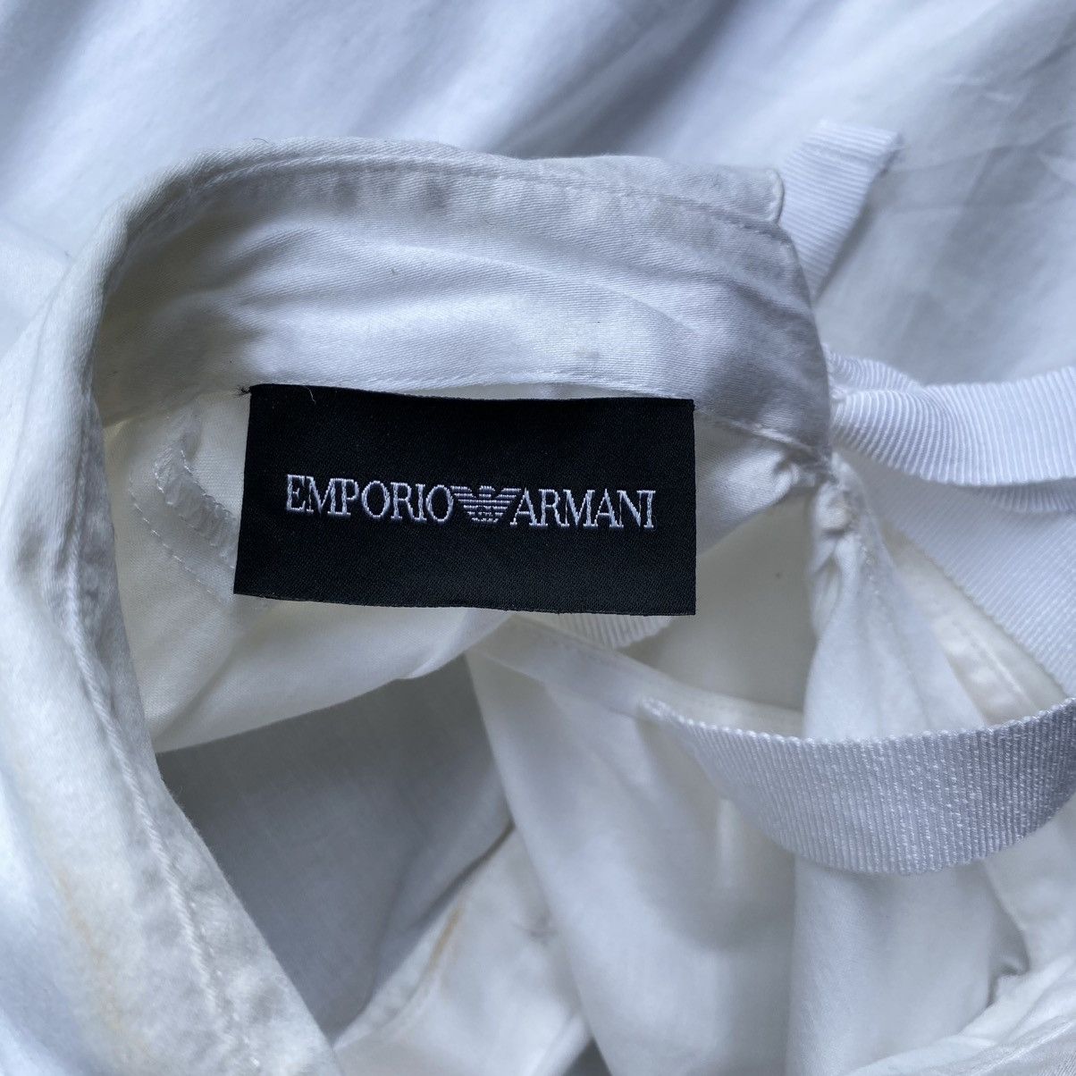 Emporio Armani Emporio Armani Long Sleeve Collared Blouse with Back Bow Tie Size S / US 4 / IT 40 - 11 Thumbnail