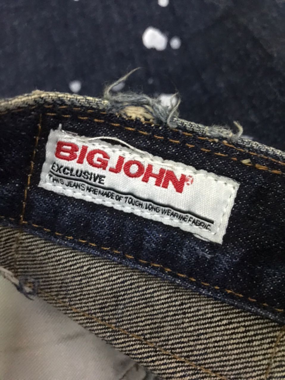 Big John 💥Vintage Big John Distressed Painted Denim Size US 28 / EU 44 - 8 Thumbnail