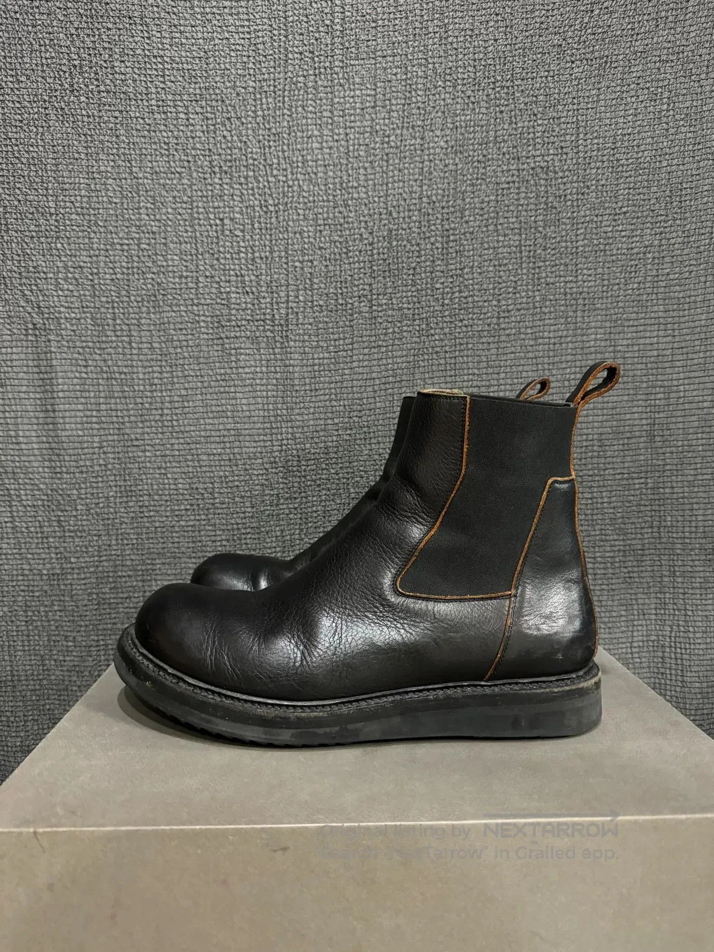 Rick Owens rick owens black leather chelsea boots. Size US 10 / EU 43 - 6 Thumbnail