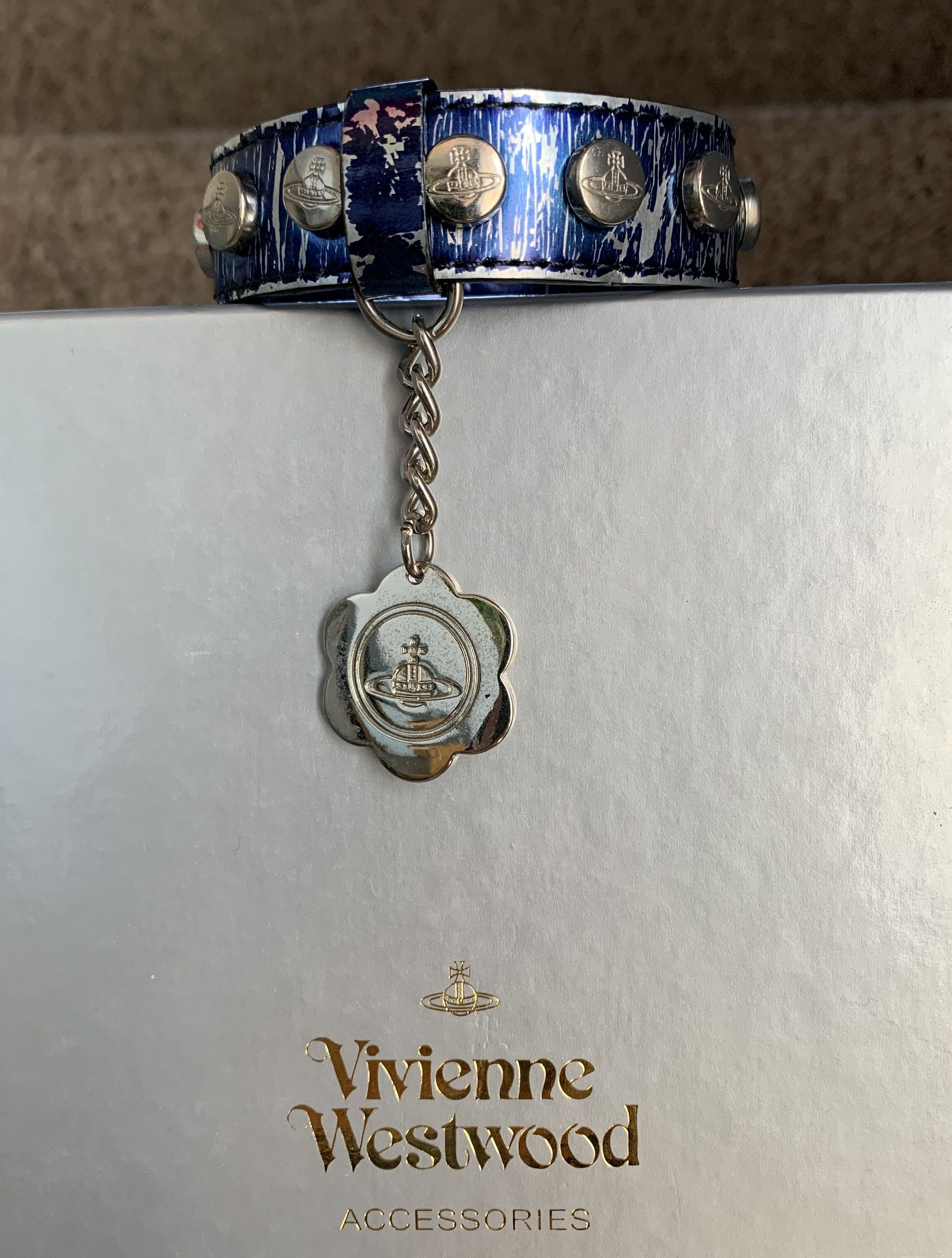 Vivienne Westwood S/S 2003 Vivenne Westwood Studded Leather Orb Bracelet Size ONE SIZE - 2 Thumbnail