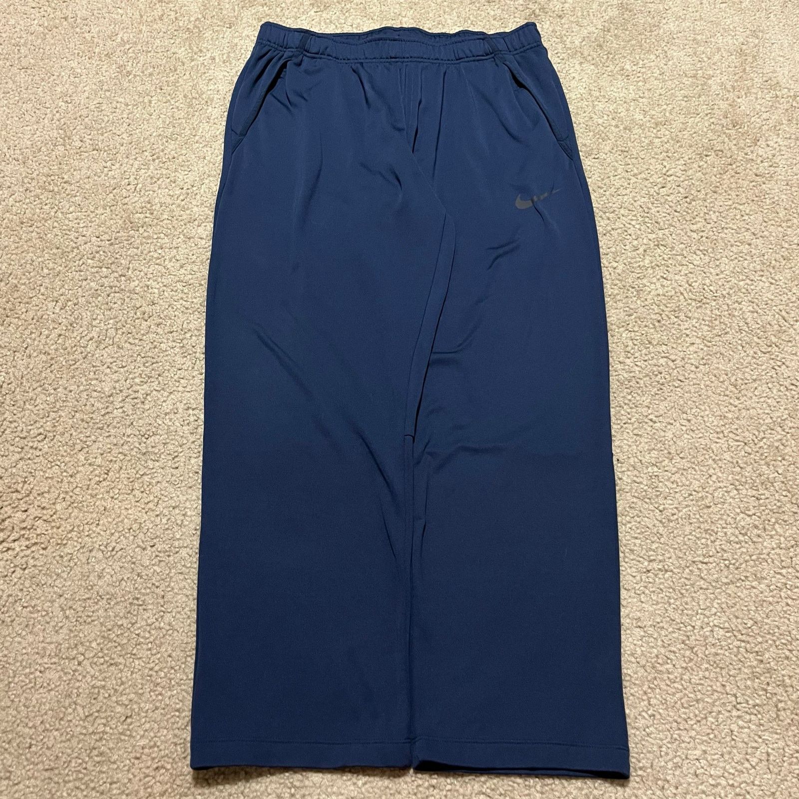 Nike Nike Dri Fit Baggy Solid Navy Sports Sweatpants XL Size US 30 / EU 46 - 1 Thumbnail