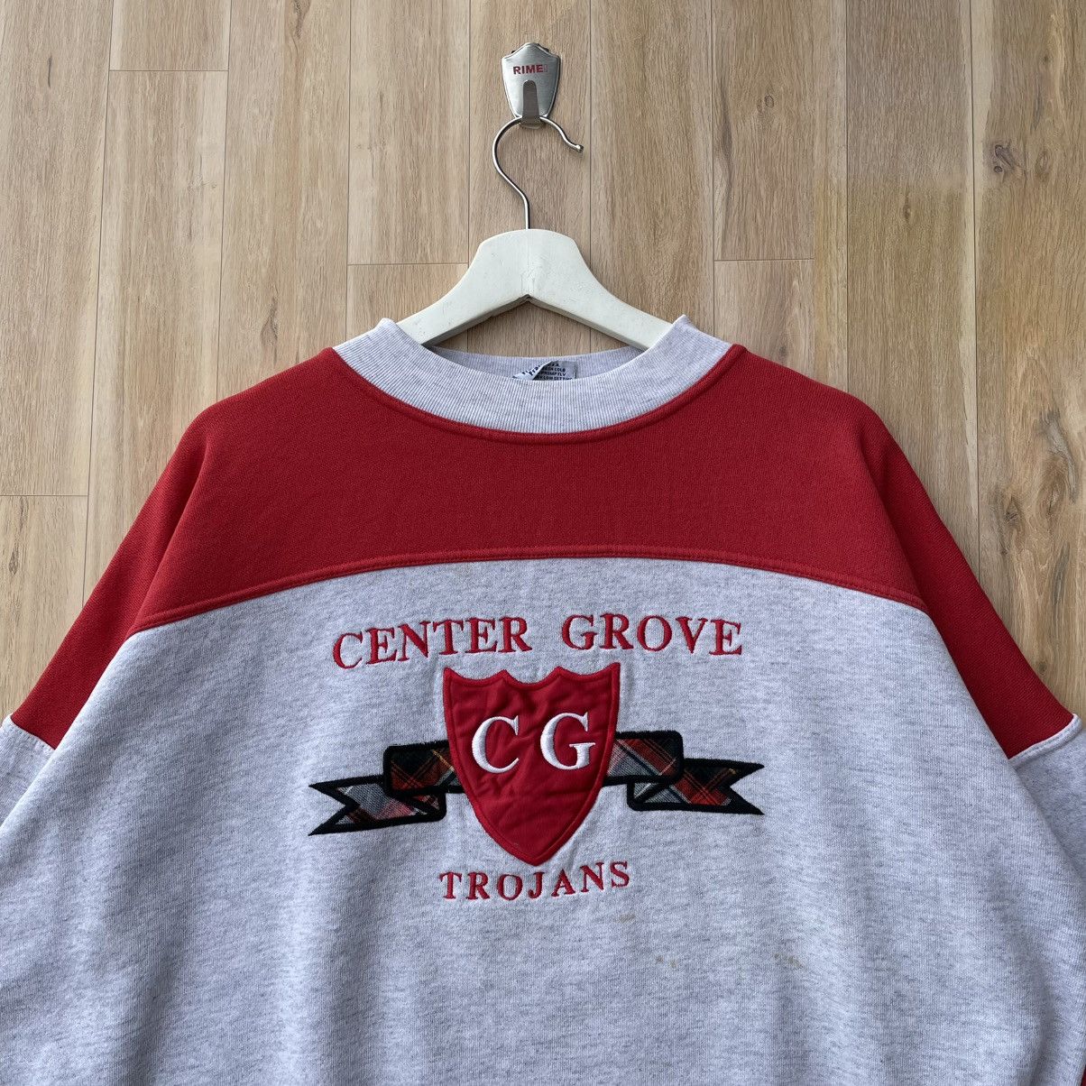 Vintage 90's Centre Grove Trojans USA Made Vintage Pullover Size US XL / EU 56 / 4 - 3 Thumbnail