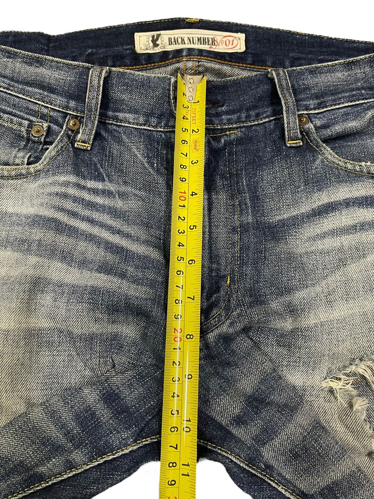 Sugar Cane Vintage Japanese Brand Blue Wash Distressed Baggy Jeans Size US 35 - 11 Thumbnail