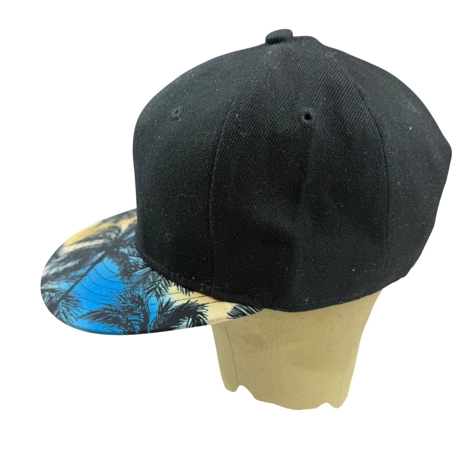 Other WUKE Snapback Hat Black Palm Tree Tropical Brim Cap Size ONE SIZE - 3 Thumbnail