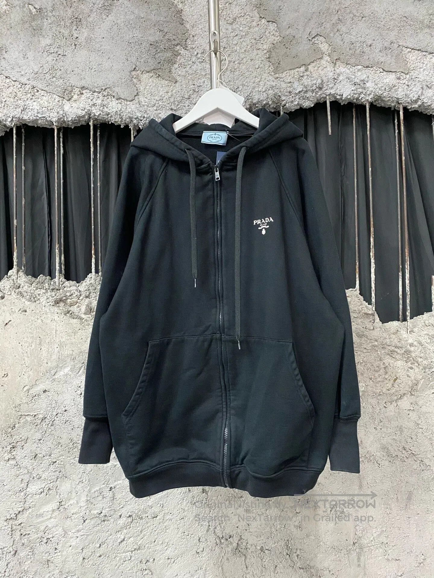 Prada prada black zip-up hoodie sweatshirt. Size US XS / EU 42 / 0 - 1 Thumbnail
